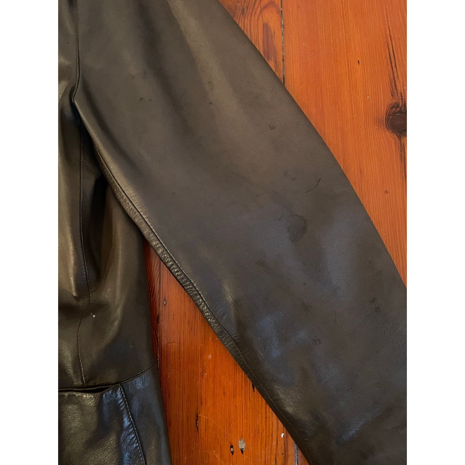 Tommy Hilfiger Hilfiger Vintage Brown Leather Blazer Men XL Made in Italy Size US XL / EU 56 / 4 - 8 Thumbnail