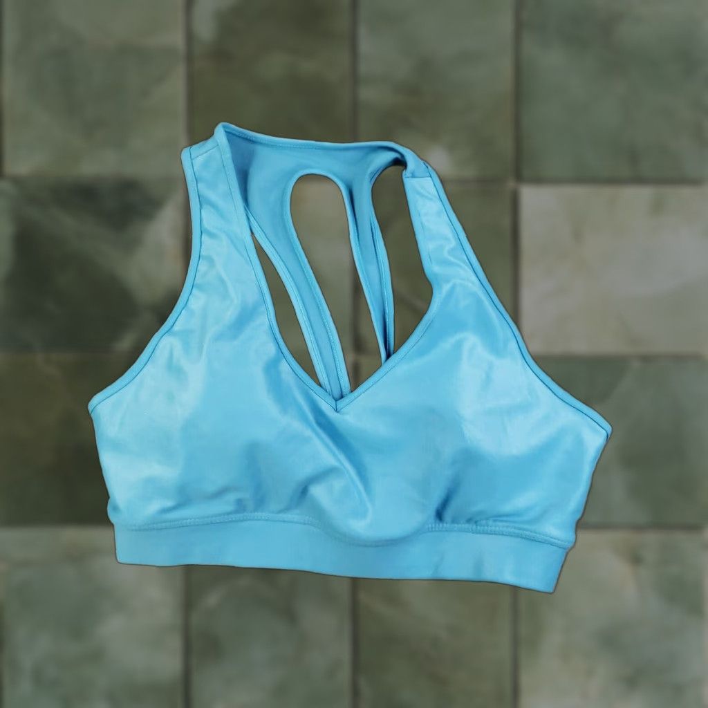 Carbon 38 Sports Bra Womens Medium Blue Padded Running Yoga