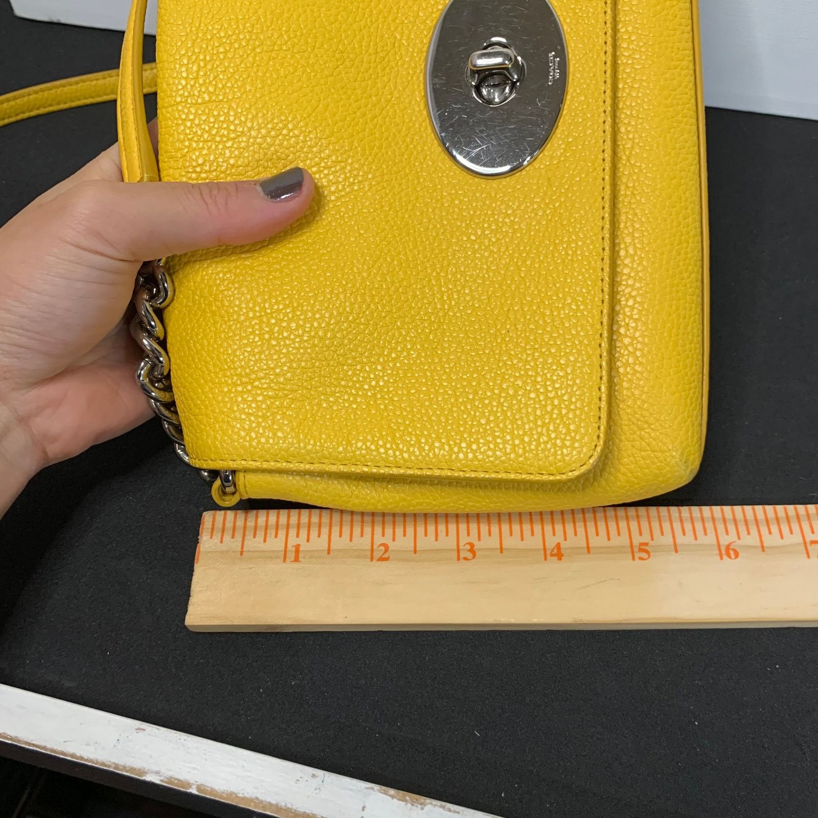 Coach Coach Crosstown Crossbody Bag. With Chain Detail & Turnlock Size ONE SIZE - 14 Thumbnail