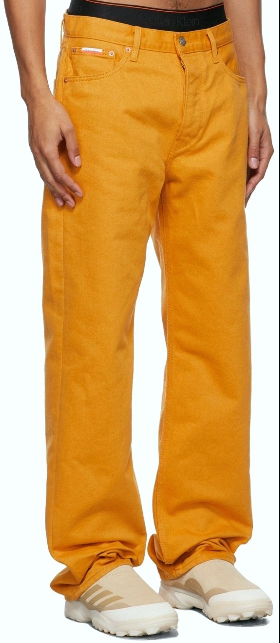 Calvin Klein × Heron Preston Rusty yellow jeans Size US 30 / EU 46 - 17 Thumbnail