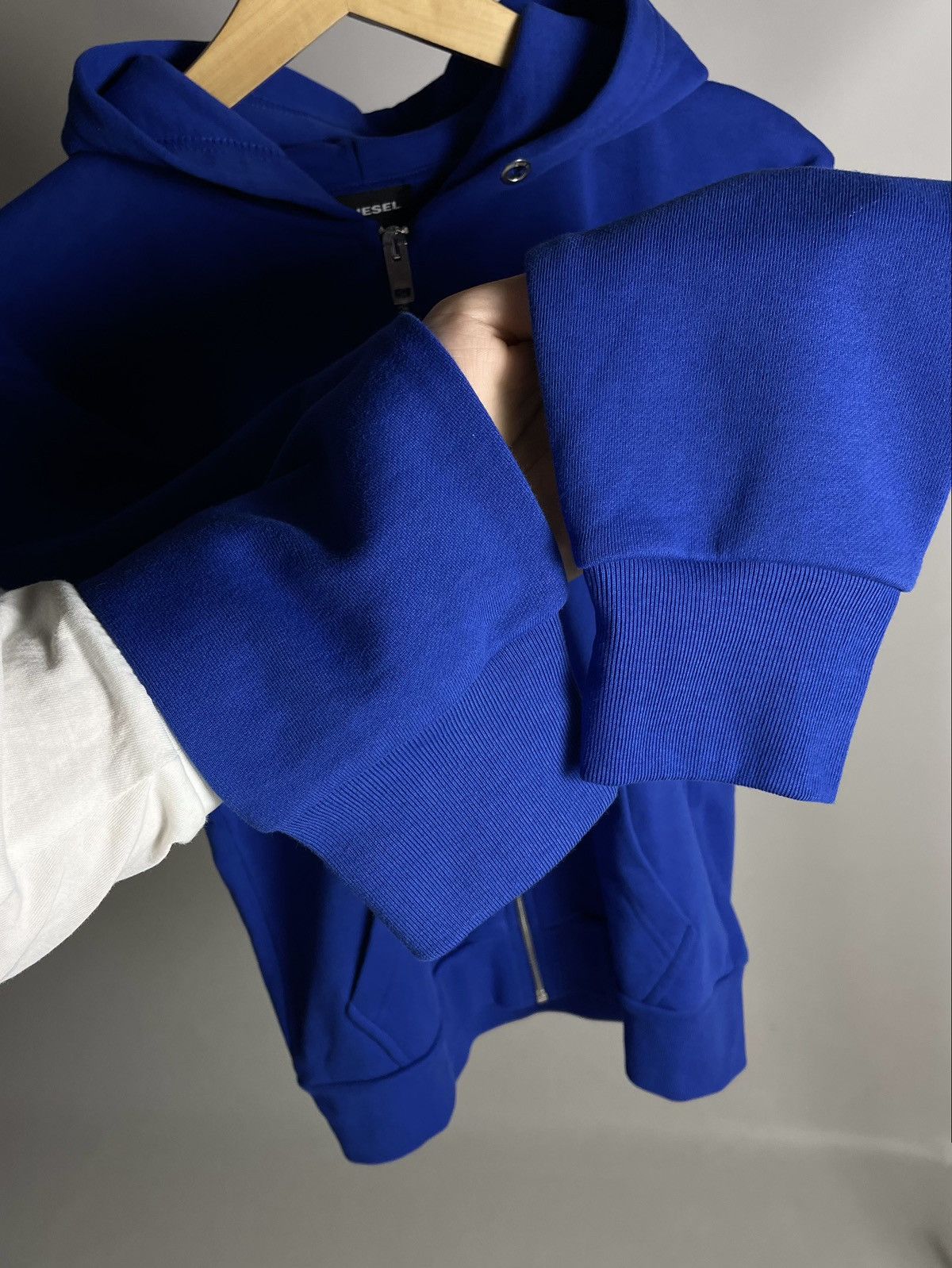 Diesel × Vintage Diesel 🌎 Denim Division big back D logo Blue Zip Hoodie Size US S / EU 44-46 / 1 - 14 Thumbnail