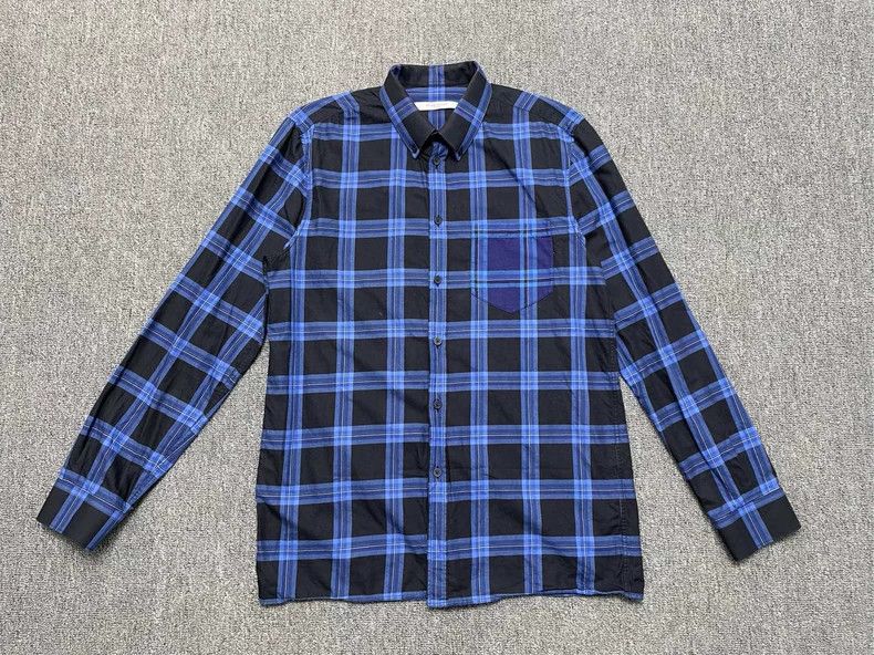 Givenchy Givenchy Size 40Blue Plaid Shirt 2506-Nextarrow Size US M / EU 48-50 / 2 - 1 Thumbnail