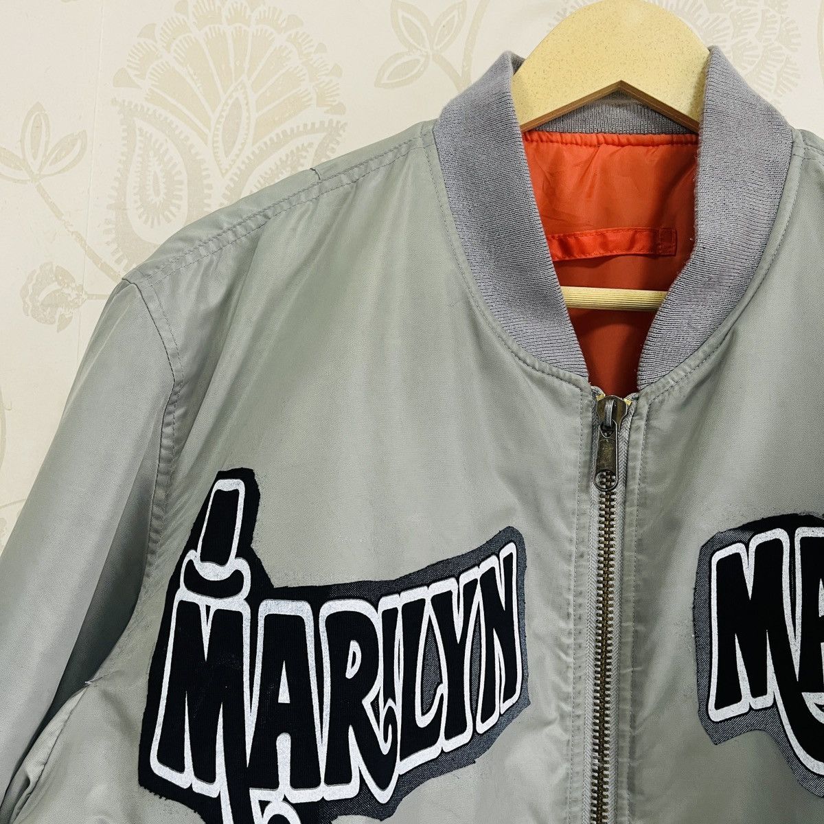 Marilyn Manson Vintage Marilyn Manson Patches Reversible MA-1 Bomber Jacket Size US XL / EU 56 / 4 - 6 Thumbnail