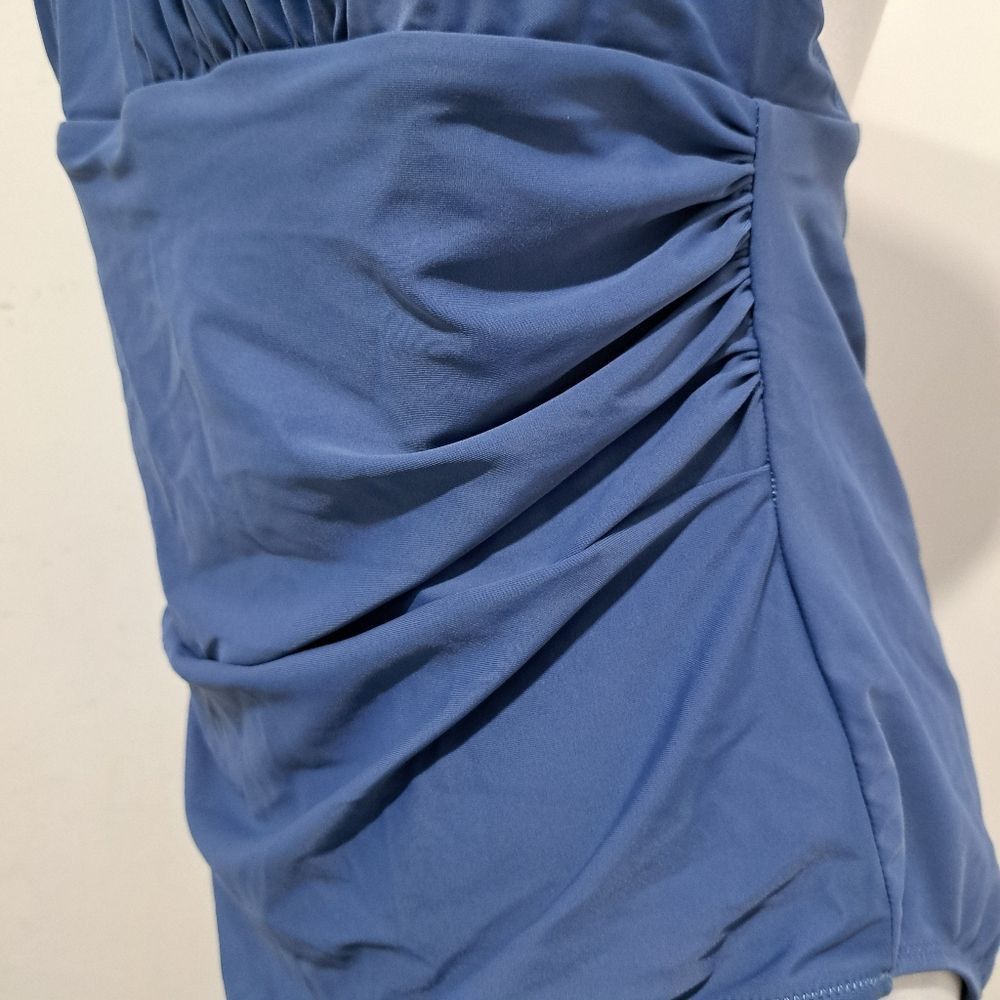 Other Cupshe Bianca Plunge Halter One Piece Ruched Swimsuit Dusty Size XXL / US 16-18 / IT 52-54 - 13 Thumbnail