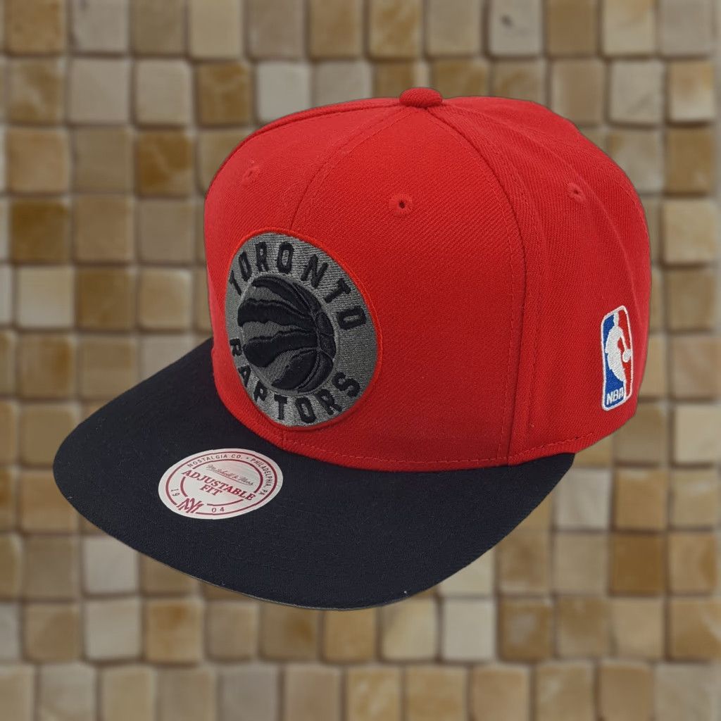 Mitchell & Ness VINTAGE Mitchell & Ness Toronto Raptors Snapback Cap Hat - Red - Adjustable - 90s - Mens Size ONE SIZE - 1 Thumbnail