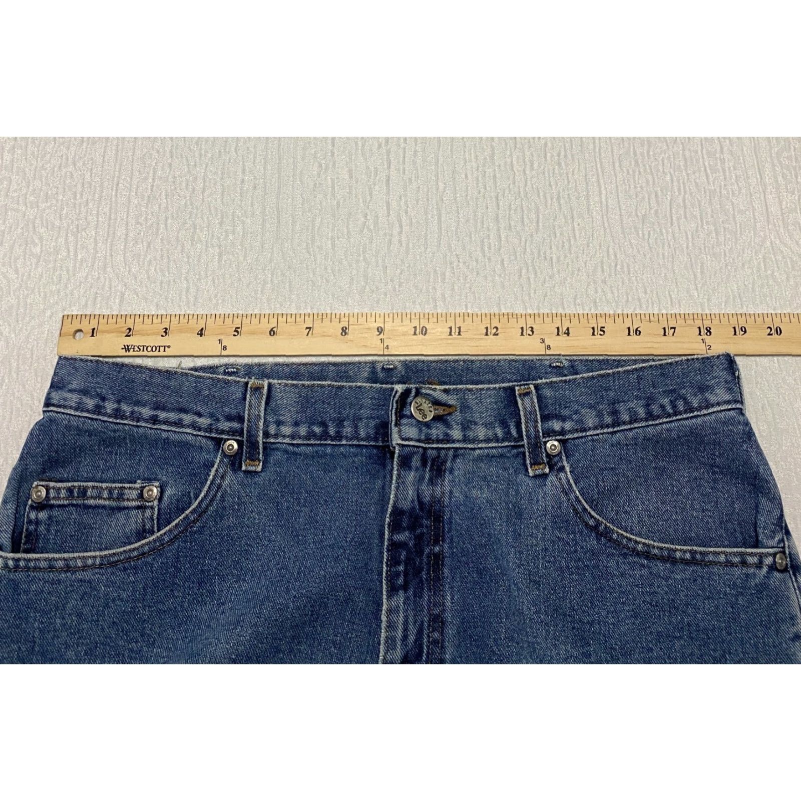 Lee VINTAGE Lee Jeans USA 36×28 Riveted Men's Blue Denim Wide-Leg 5-Pocket Jeans Mens Size US 36 / EU 52 - 3 Thumbnail