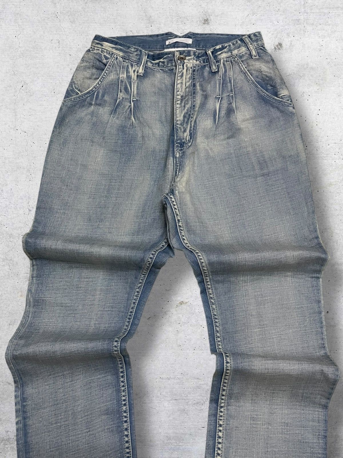 Ne-Net VINTAGE JAPAN 90S ISSEY MIYAKE NE-NET BLUEWASHED DENIM Size US 27 - 4 Thumbnail