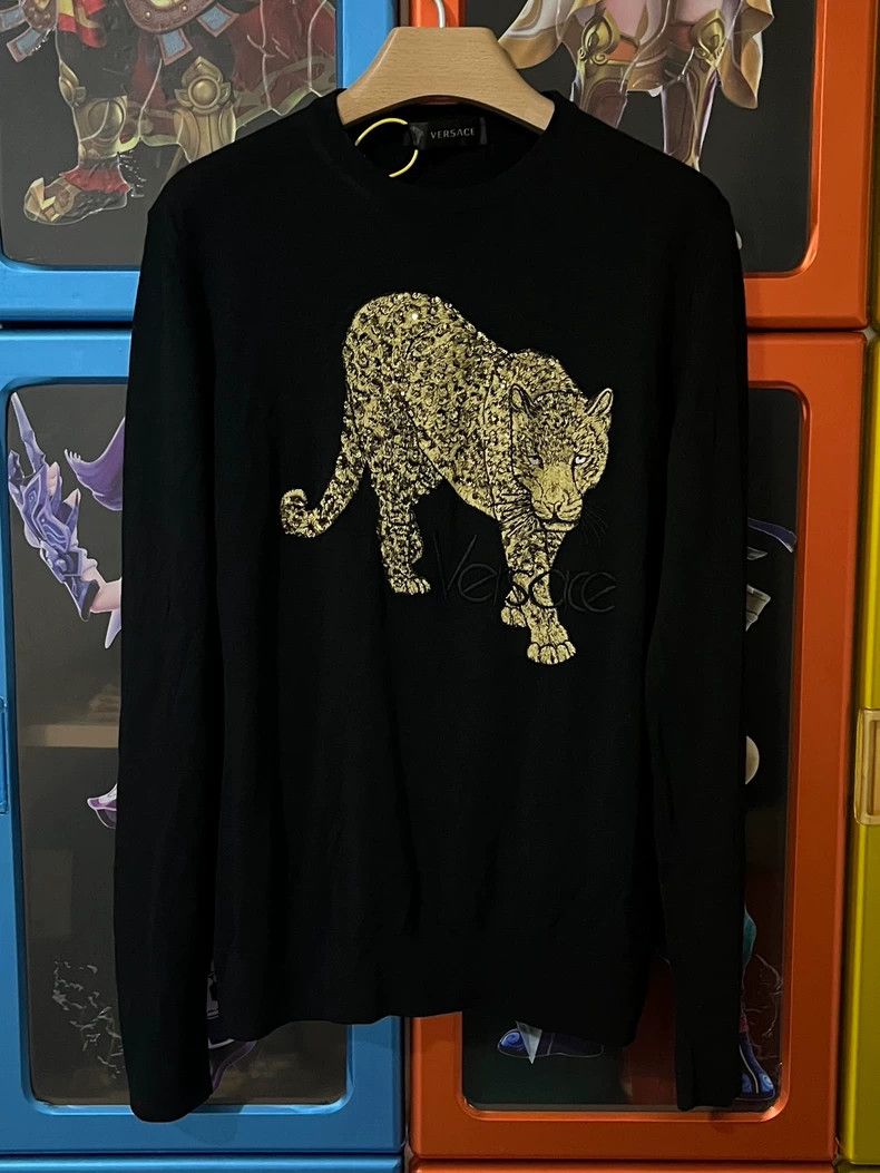 Versace Versace Runway Limited Edition Leopard Sweater - dmc Size US S / EU 44-46 / 1 - 1 Thumbnail