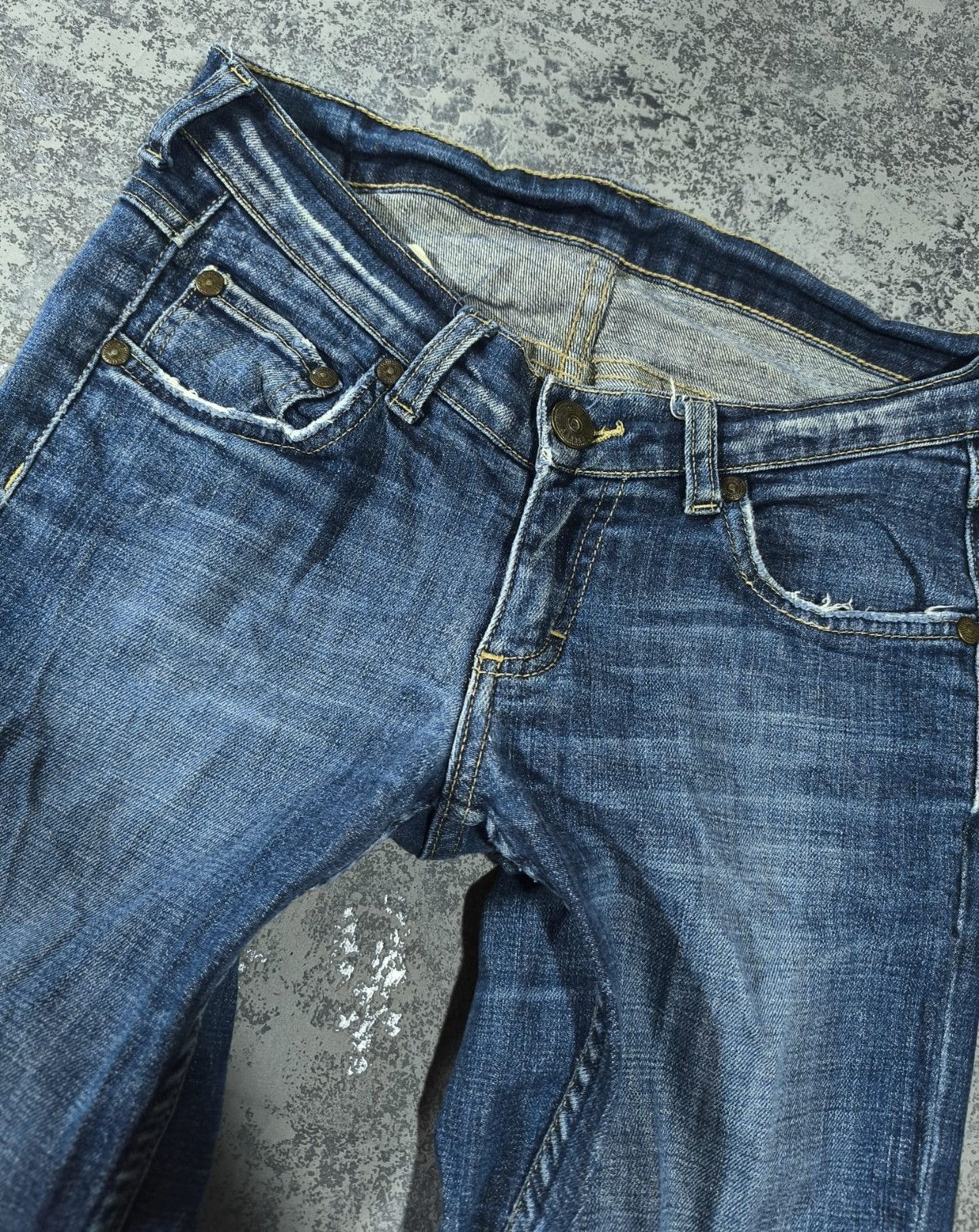 Mustang vtg mustang thight bootcut slim distressed grunge y2k Size 28" / US 6 / IT 42 - 7 Thumbnail