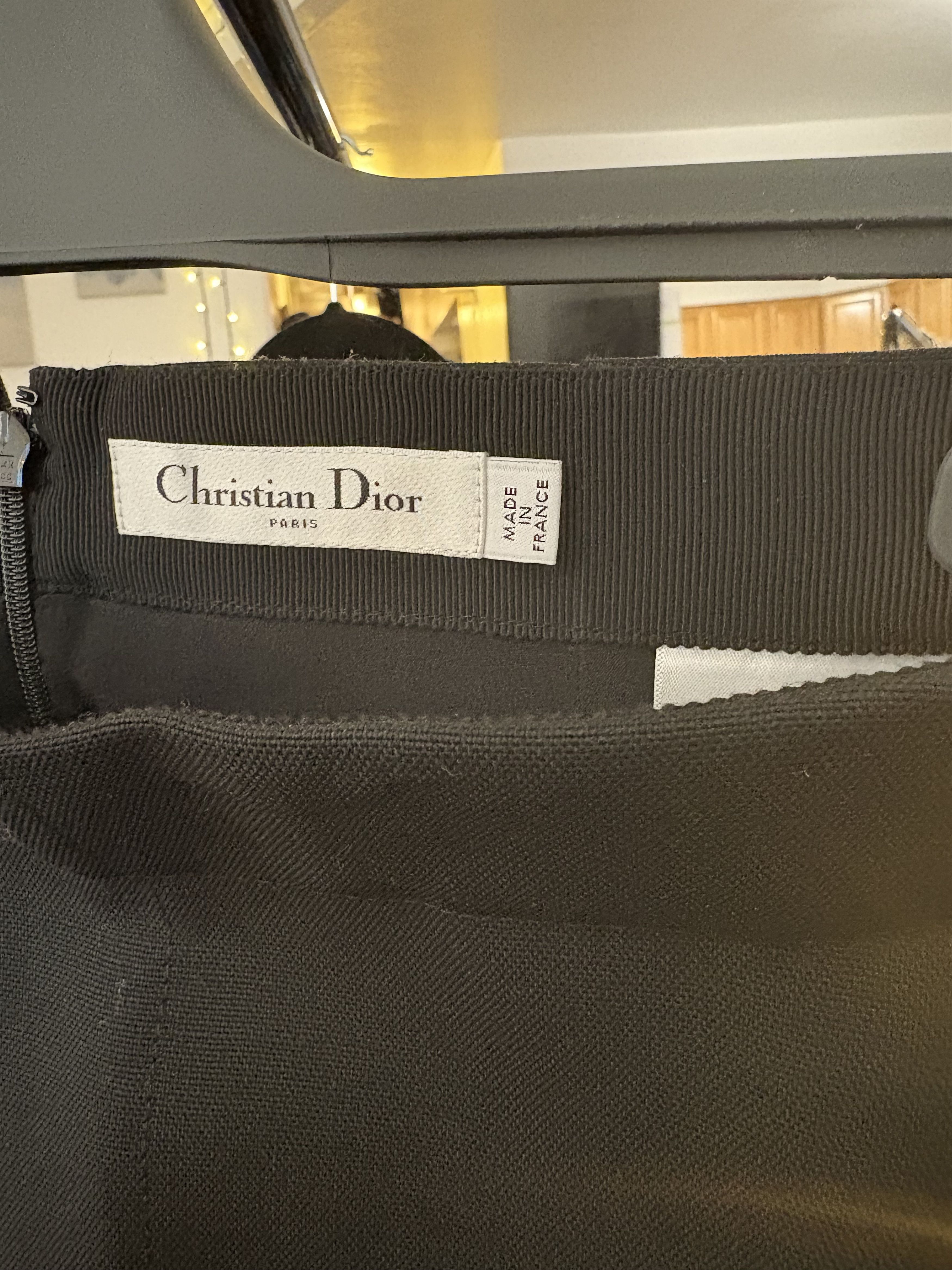 Dior DIOR Midi Draped Skirt in Black SZ 6 NWT Originally $2900 Size 28" / US 6 / IT 42 - 6 Thumbnail