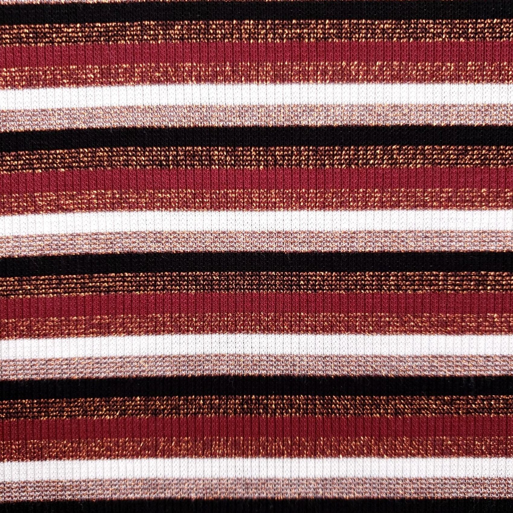 Apt. 9 Apt 9 Top Womens XL Red Striped Knit Ribbed Short Sleeve Pullover Stretch Casual Size XL / US 12-14 / IT 48-50 - 3 Thumbnail