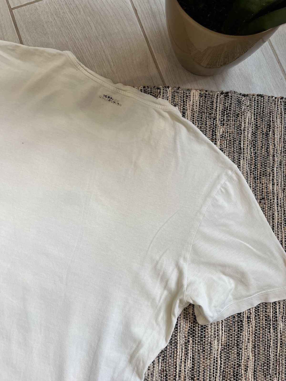 Versace Versace Collection T-shirt White Abstraction Neck Baroque Size US L / EU 52-54 / 3 - 8 Thumbnail