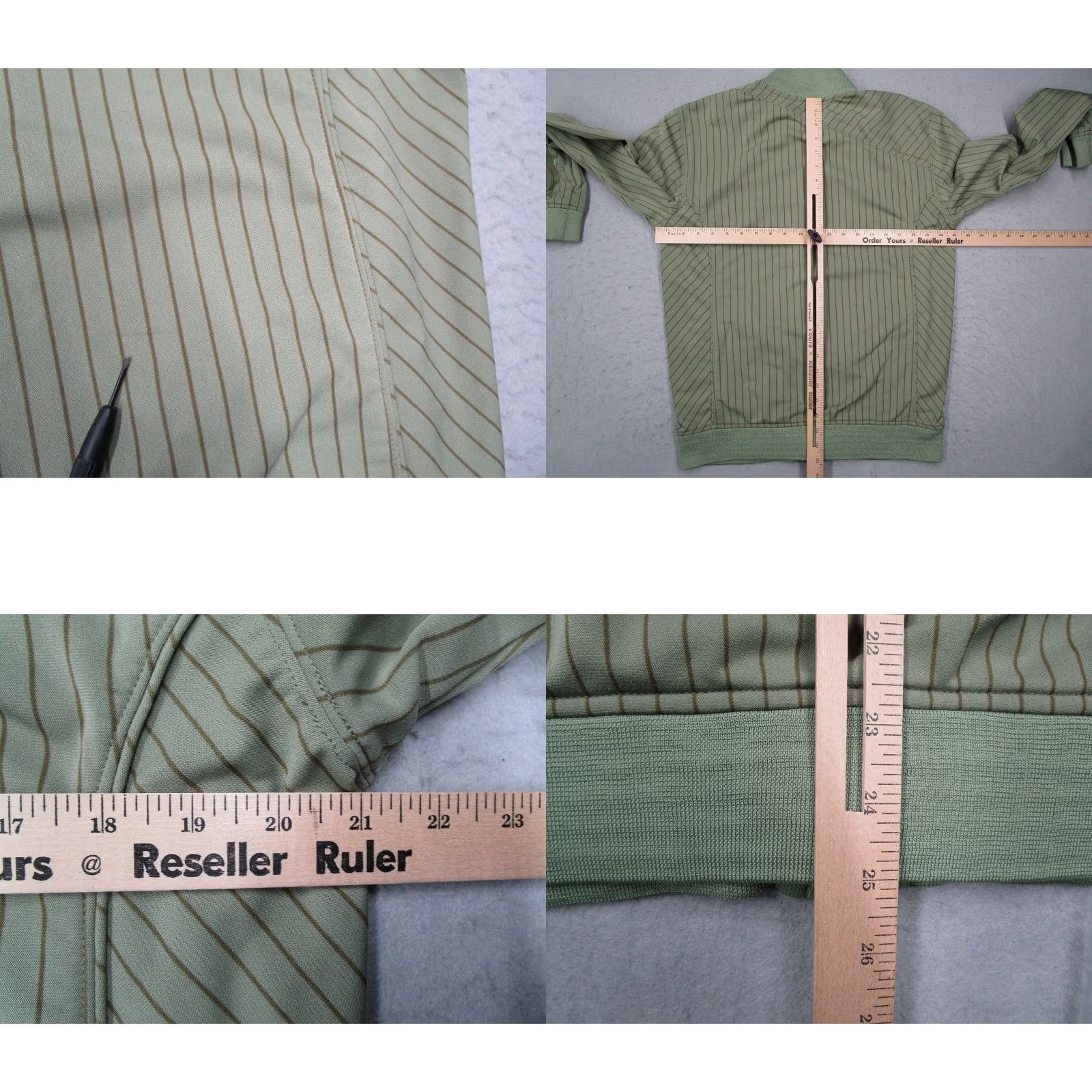 Oakley Oakley Mens Medium Green Striped Full Zip Track Jacket Embroidered Logo Pocket Windbreaker City 90s Classic Outdoor Sports Size US M / EU 48-50 / 2 - 8 Thumbnail