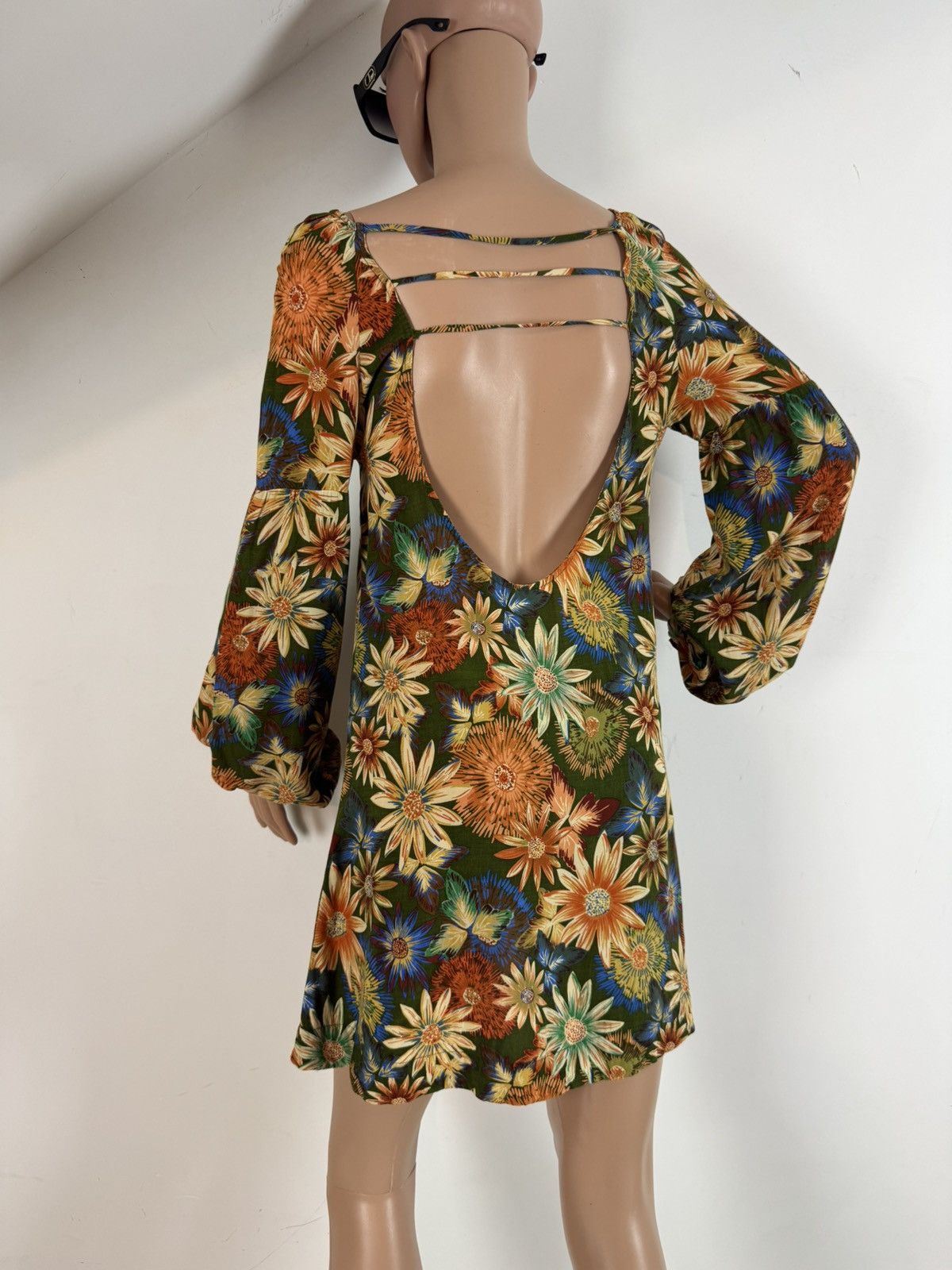 Farm Rio Floral Mini Dress with Open Back Size S / US 4 / IT 40 - 1 Thumbnail