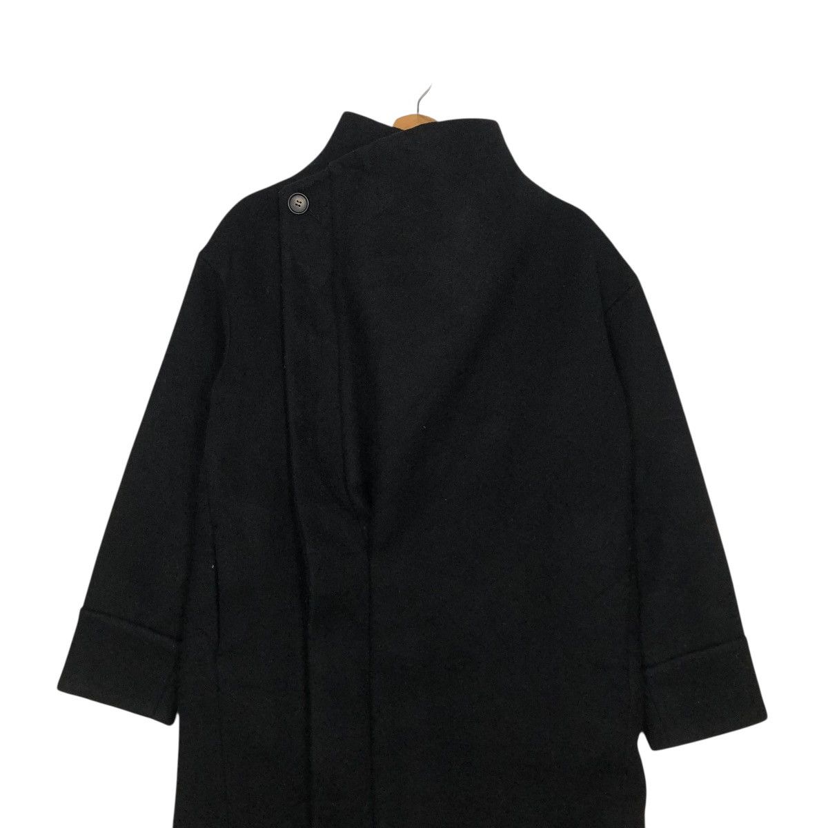 🔥RICH BLACK DOUBLE BREAST LAYER DESIGN LONG WOOL CHALAYAN