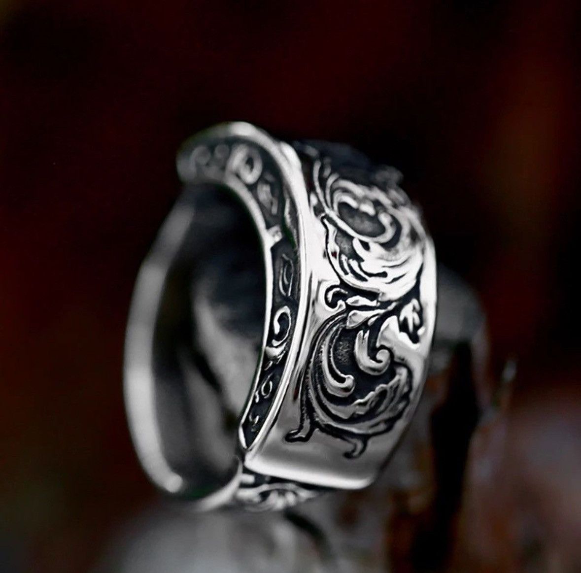 Jewelry Art Carve Ring (Size 7-13 ) Size ONE SIZE - 4 Thumbnail