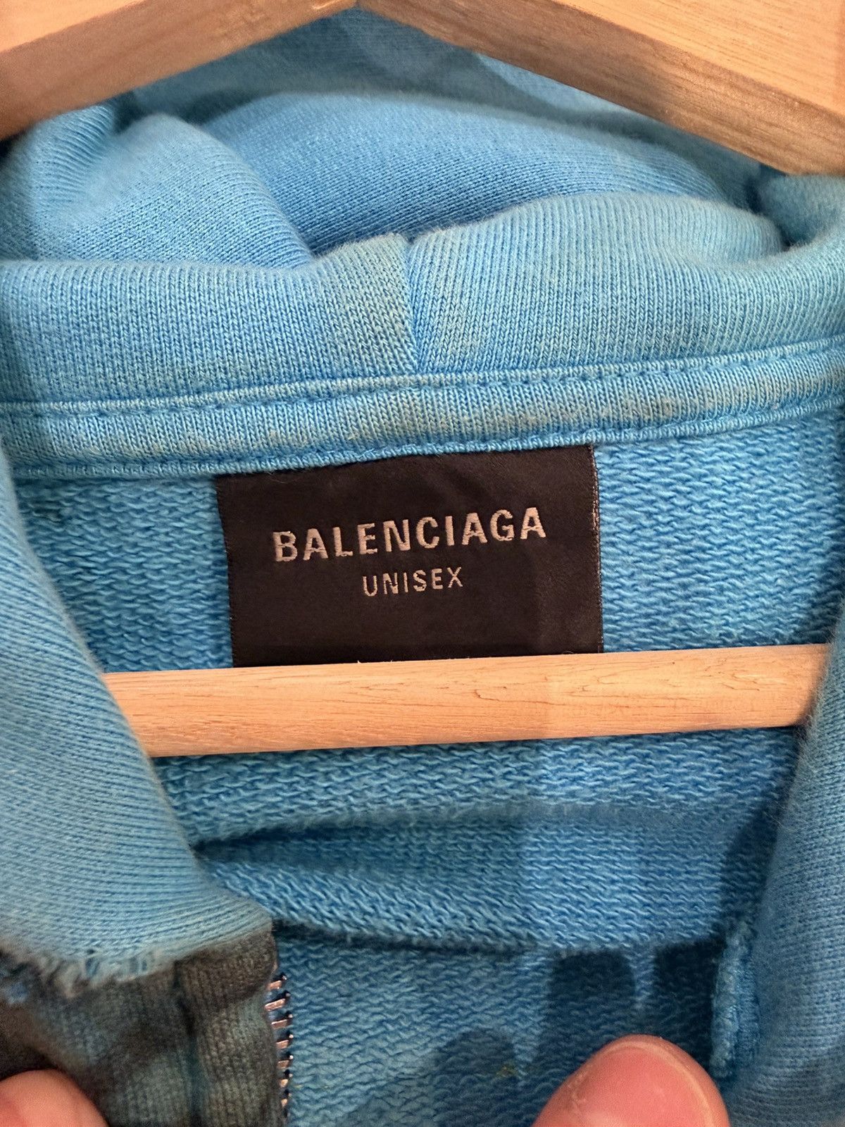 Balenciaga Balenciaga Skater Full Zip Hoodie - Blue Size US XXS / EU 40 - 4 Thumbnail