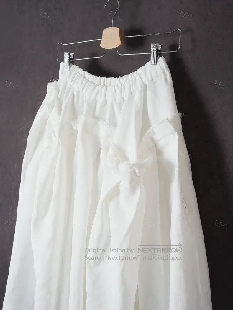 Comme des Garcons Comme Des Garcons size S White Asymmetrical Cutout Lace Hem Size 22" - 5 Thumbnail