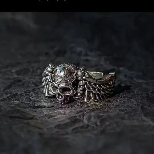 Ring Of Fire Skull Ring Size ONE SIZE - 4 Thumbnail