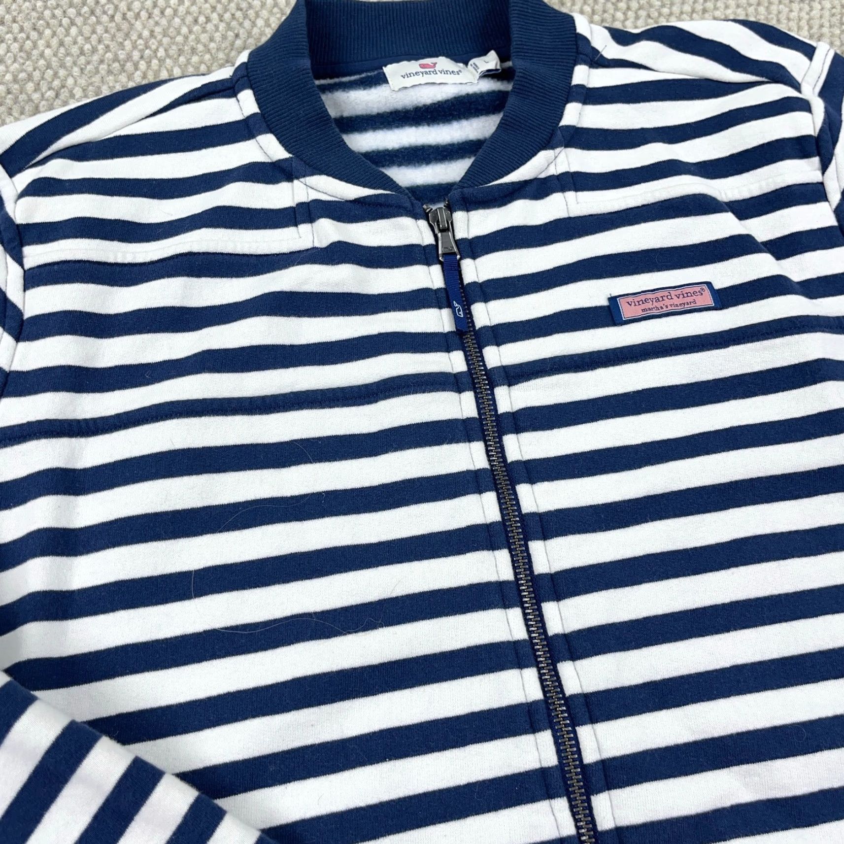Vineyard Vines VINTAGE Vineyard Vines Sweater Women Large Blue White Striped Knit Pullover All Seasons Casual Size L / US 10 / IT 46 - 6 Thumbnail