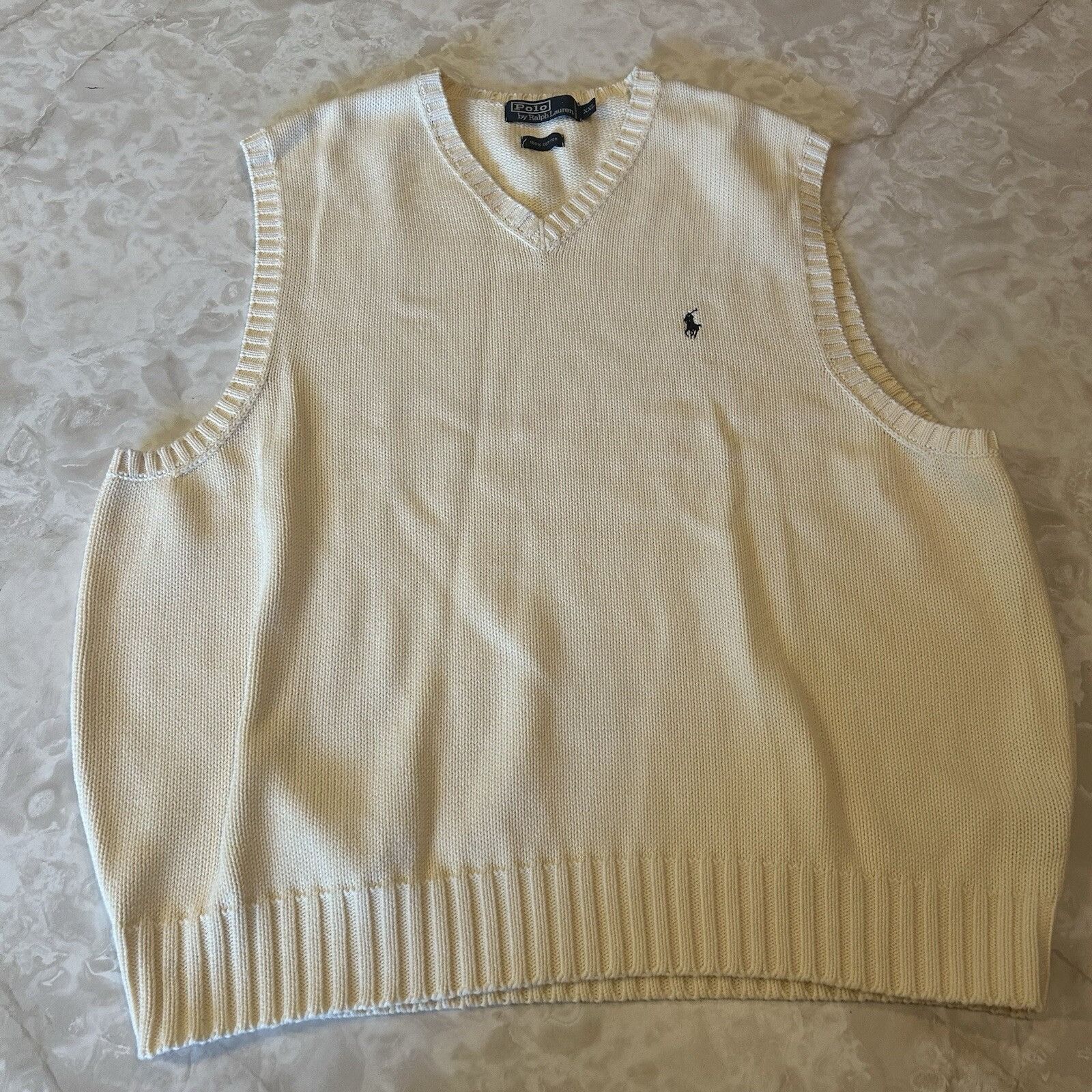 Ralph Lauren Polo Ralph Lauren Sweater Men XXL Pony Vest Pima Cotton Knit Size 42L - 2 Thumbnail