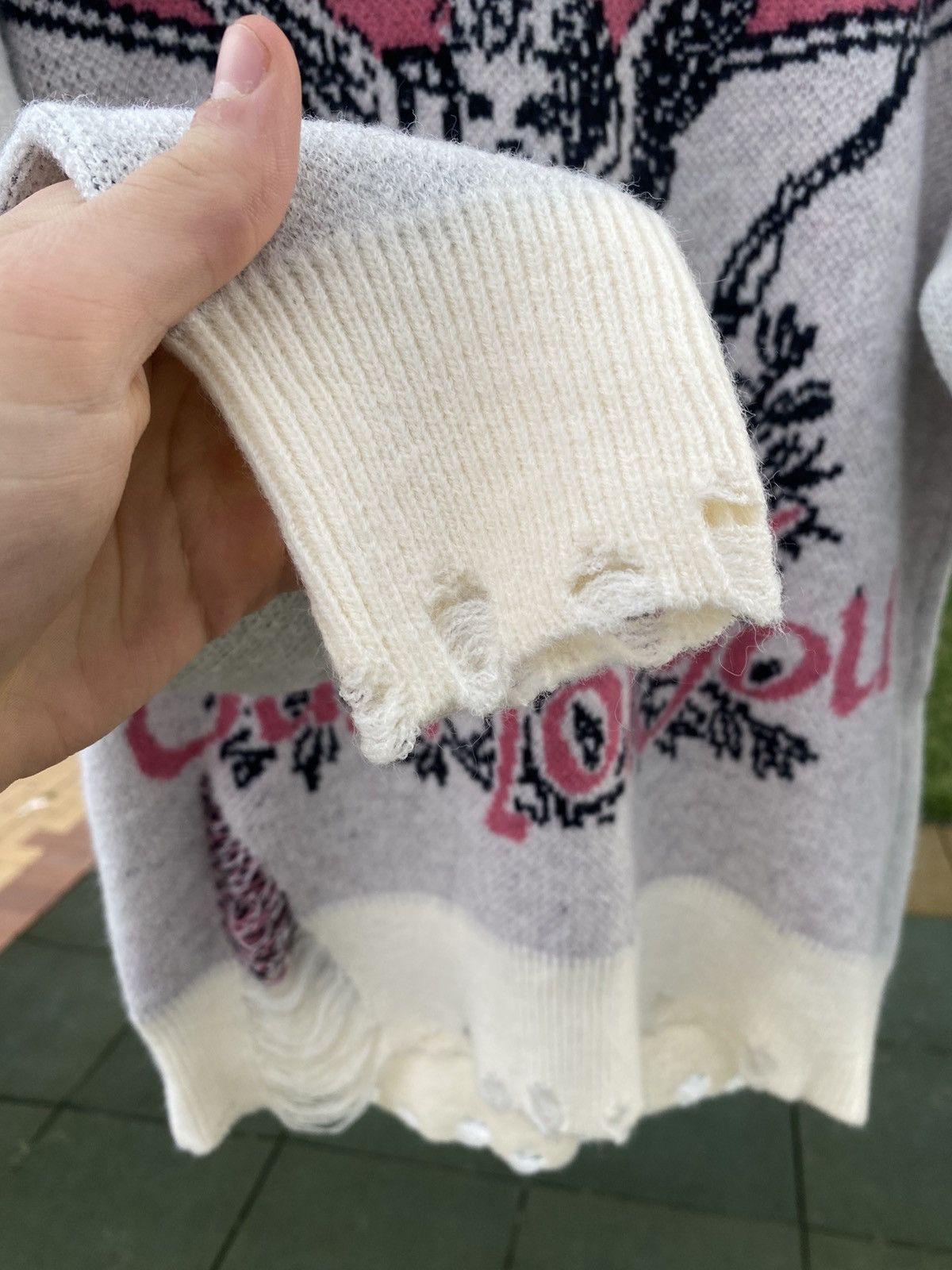 Vintage Y2K Angel Sweater Grunge Distressed Knit Vintage Aesthetic Size L / US 10 / IT 46 - 6 Thumbnail