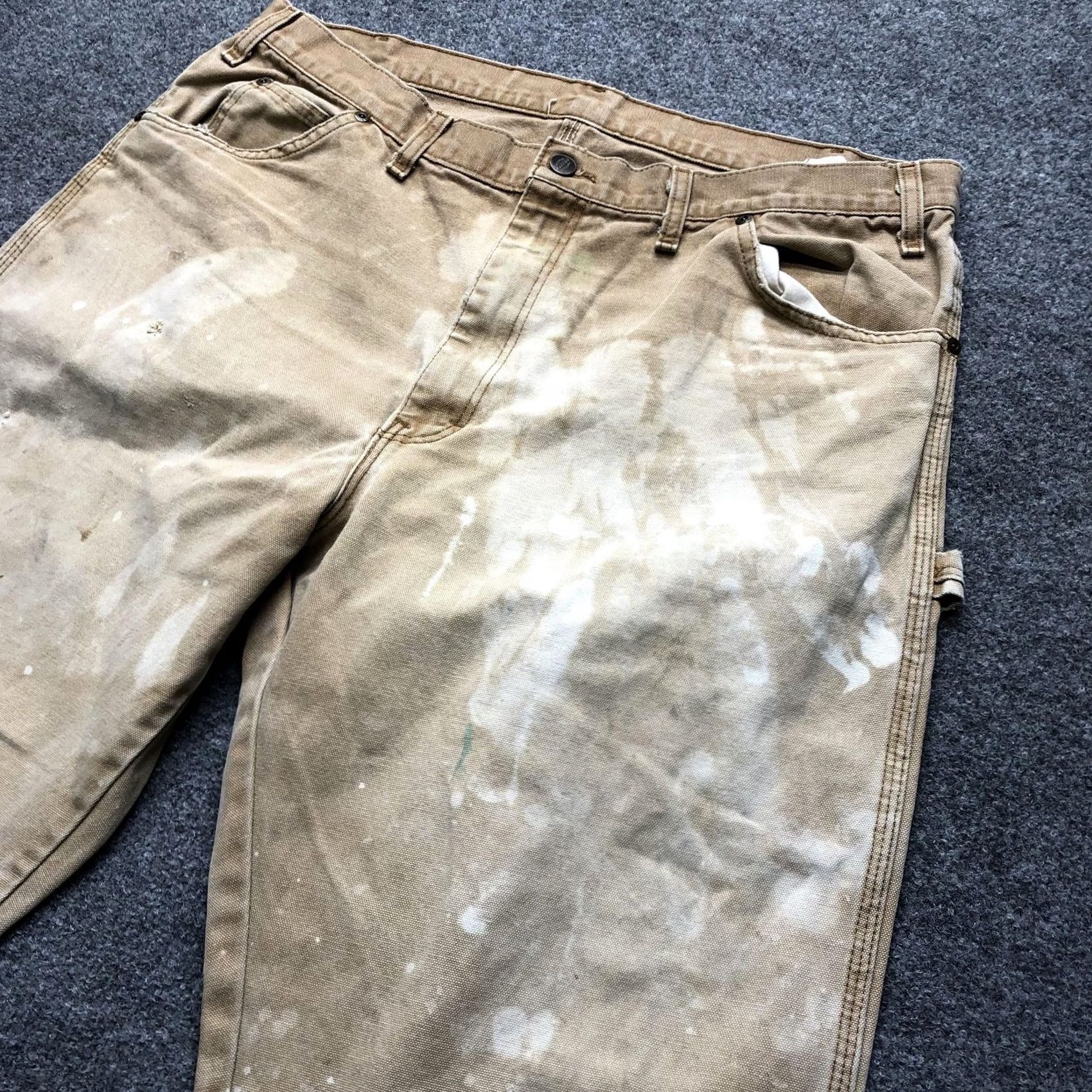 Dickies Dickies Pants Mens 38x30 Beige Canvas Carpenter Workwear Relaxed Fit Pockets 5-Pocket Design Size US 38 / EU 54 - 6 Thumbnail