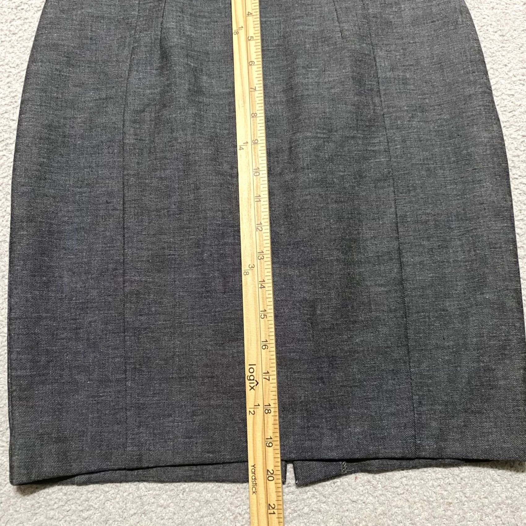 Express Express Skirt 6 Gray Pencil Straight Lined Pockets Zip Business Casual Formal 6 Size 28" / US 6 / IT 42 - 2 Thumbnail