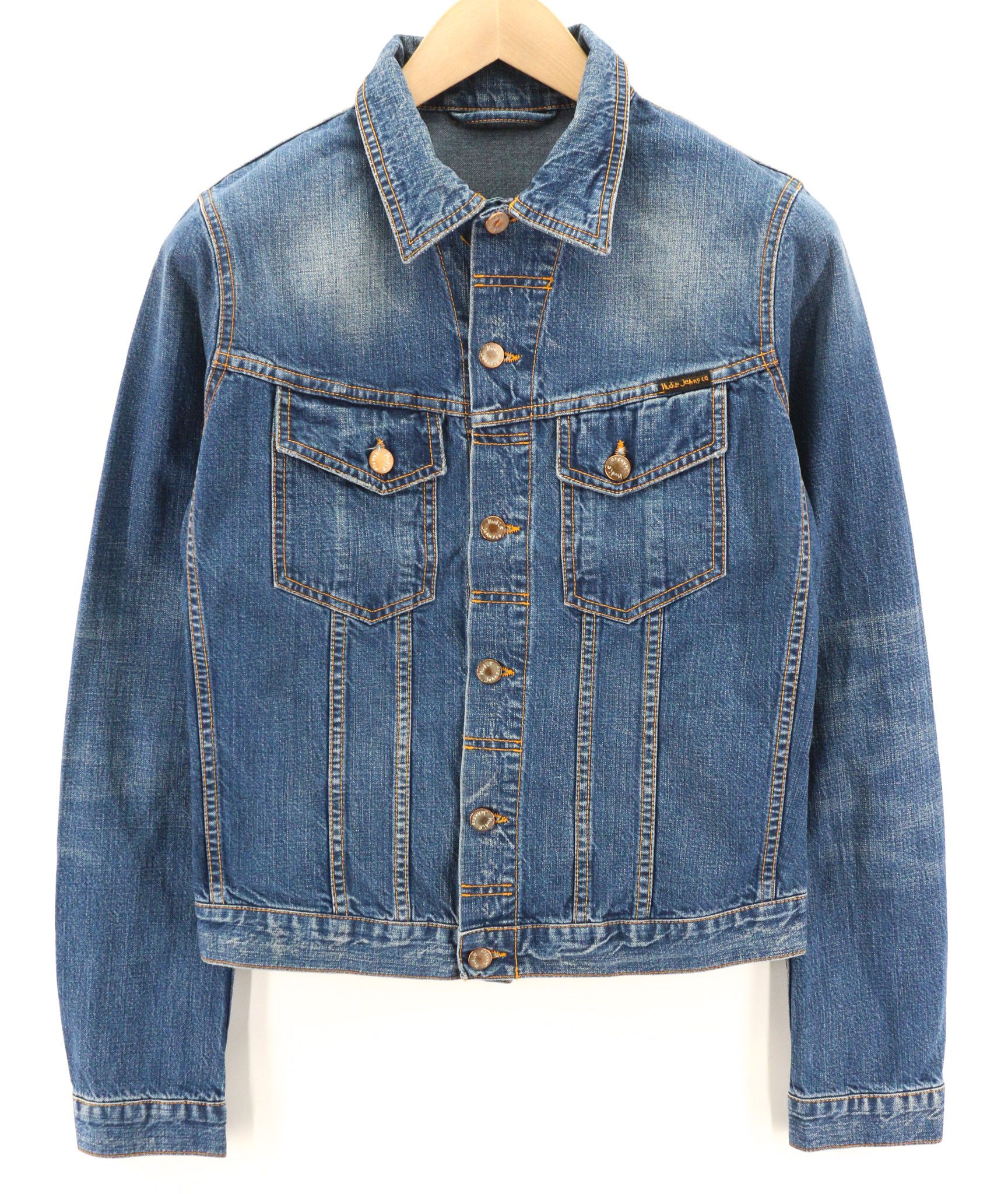 Nudie Jeans TERRY WORN IN S Blue Cotton Denim Wash Jacket 80775 Size US S / EU 44-46 / 1 - 1 Thumbnail