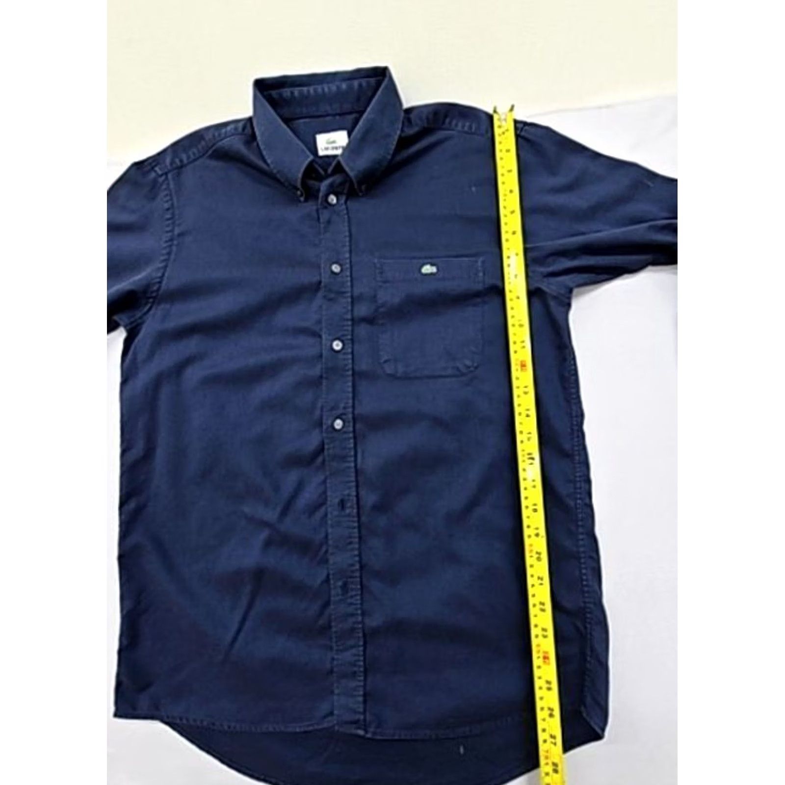 Lacoste Lacoste Navy Blue Slim Fit Long Sleeve Cotton Button Down M Shirt Mens Size US M / EU 48-50 / 2 - 7 Thumbnail