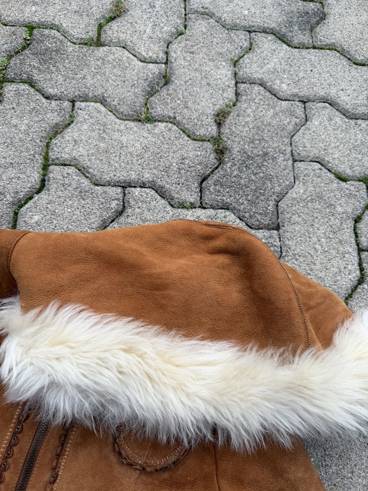 Leather Suede Leather Insulated Lamb Fur Fitted Jacket Size US S / EU 44-46 / 1 - 12 Thumbnail