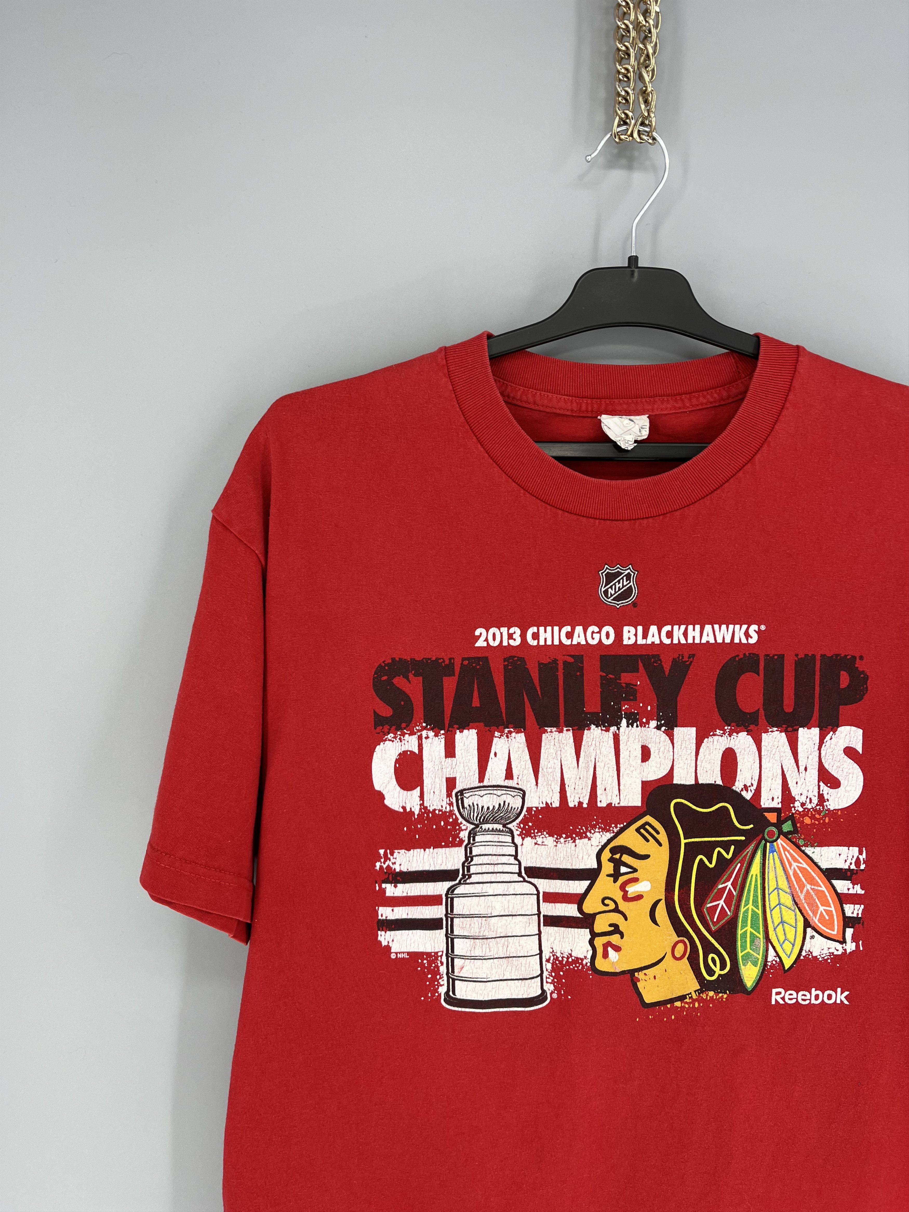 NHL Reebok Chicago Blackhawks Hockey 2013 Stanley Cup Champions Size US L / EU 52-54 / 3 - 4 Thumbnail