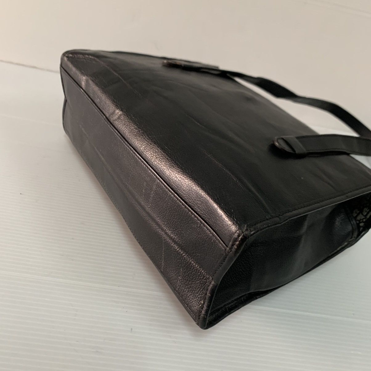Christian Dior Monsieur Christian Dior Black Vintage Leather Handbag Size ONE SIZE - 7 Thumbnail