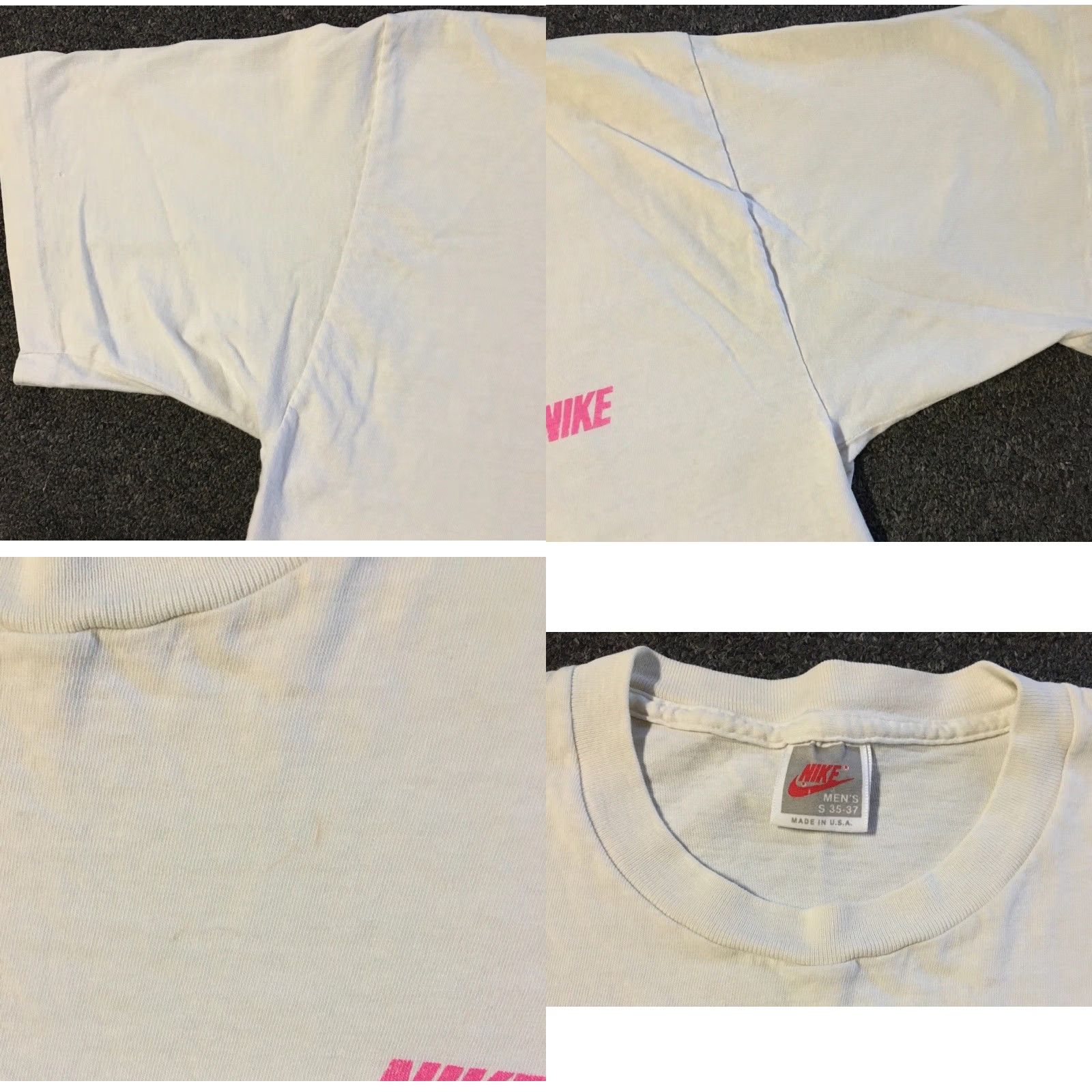 Nike VINTAGE Nike Cross Training Shirt S Mens White 80s 90s Swoosh Agassi Jordan Distressed Retro Boxy Crop T-Shirt Size US S / EU 44-46 / 1 - 8 Thumbnail