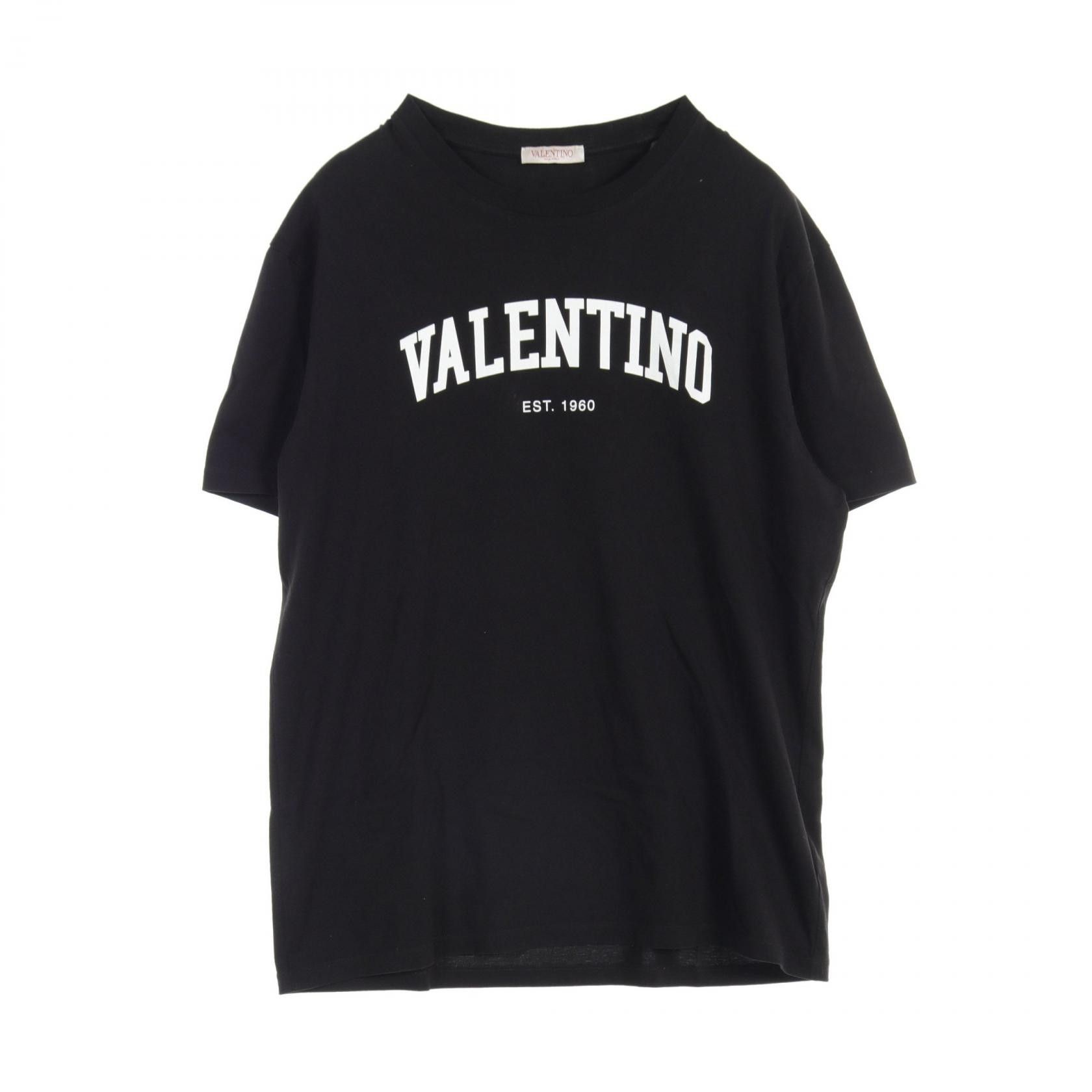 とう♡VALENTINO 送料関税込☆VALENTINO☆Vロゴ コットン トートバッグ☆大人気