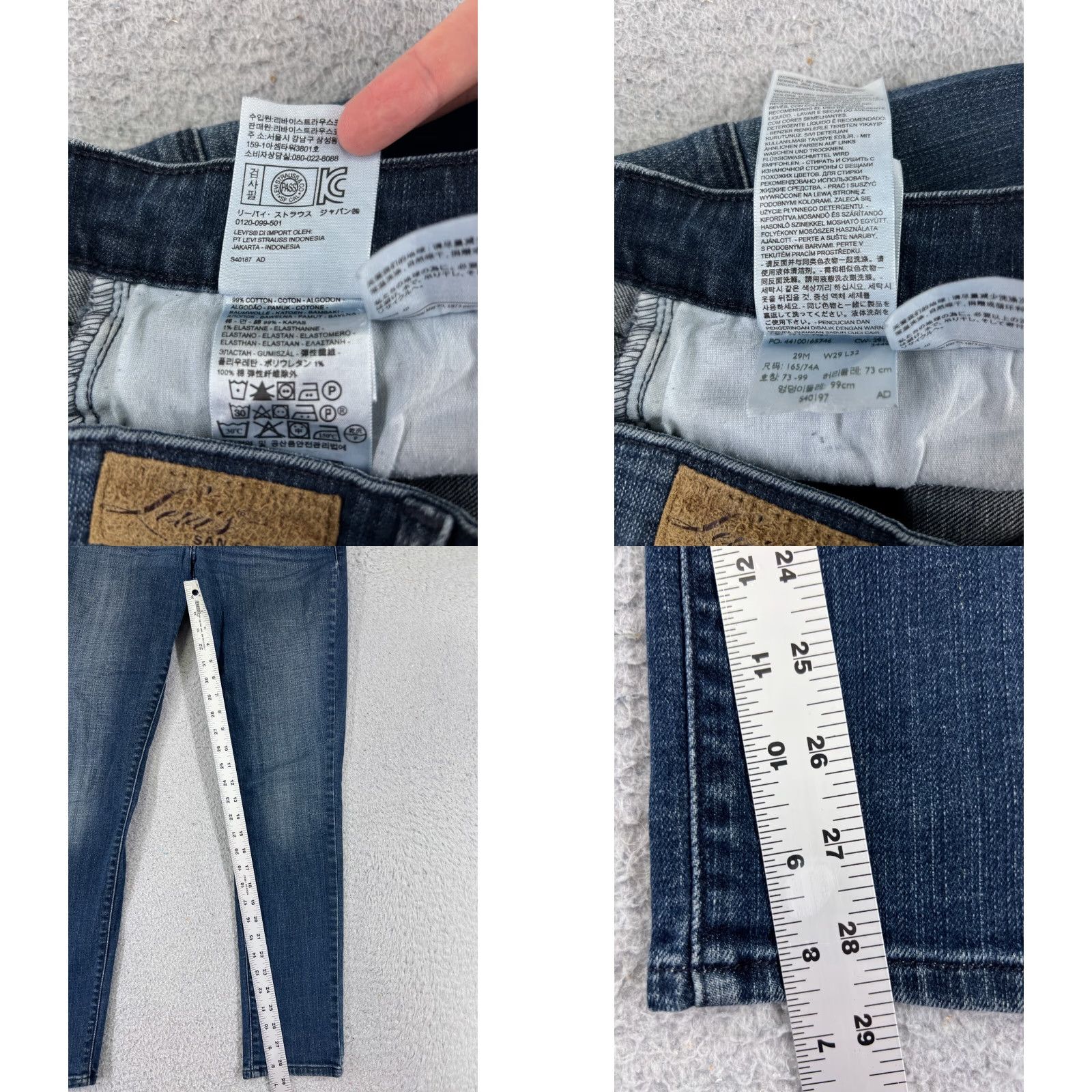 Levi's VINTAGE Levis Jeans Womens 26x30 Denim Blue 3 Slim Skinny Bootcut Low Rise City Levi’s Demi Curve Womens Jeans 5-Pocket Stretch Regular Country Mexico Size 26" / US 2 / IT 38 - 8 Thumbnail