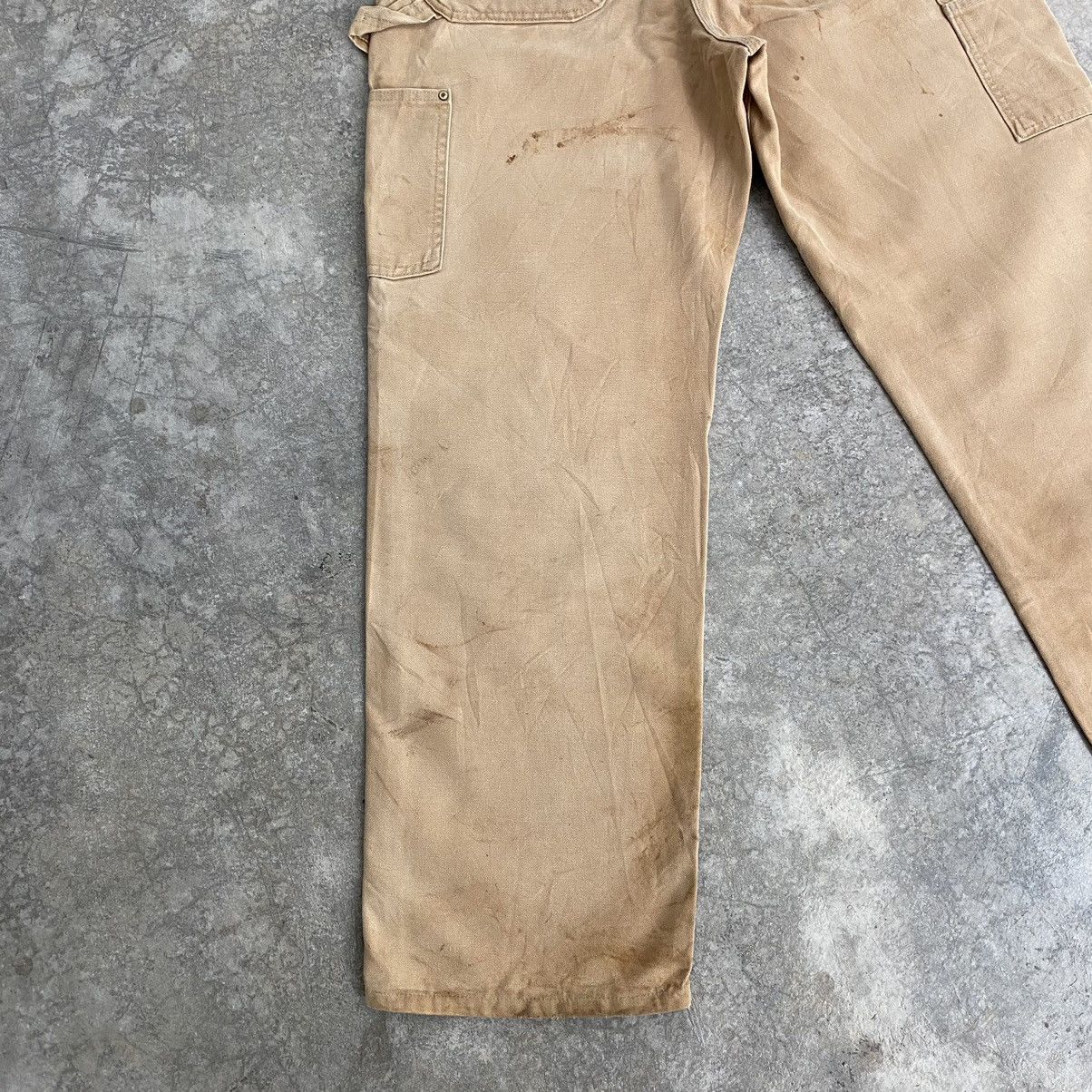 Carhartt VTG Carhartt Double Knee Faded Tan Dirty Carpenter Pants Size US 33 - 15 Thumbnail