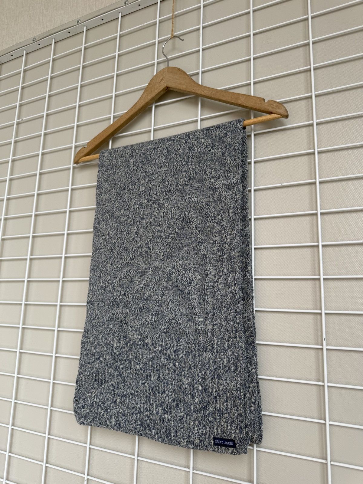 Saint James Saint James Melange Wool Knitted Scarf Unisex Ribbed Muffler Size ONE SIZE - 4 Thumbnail