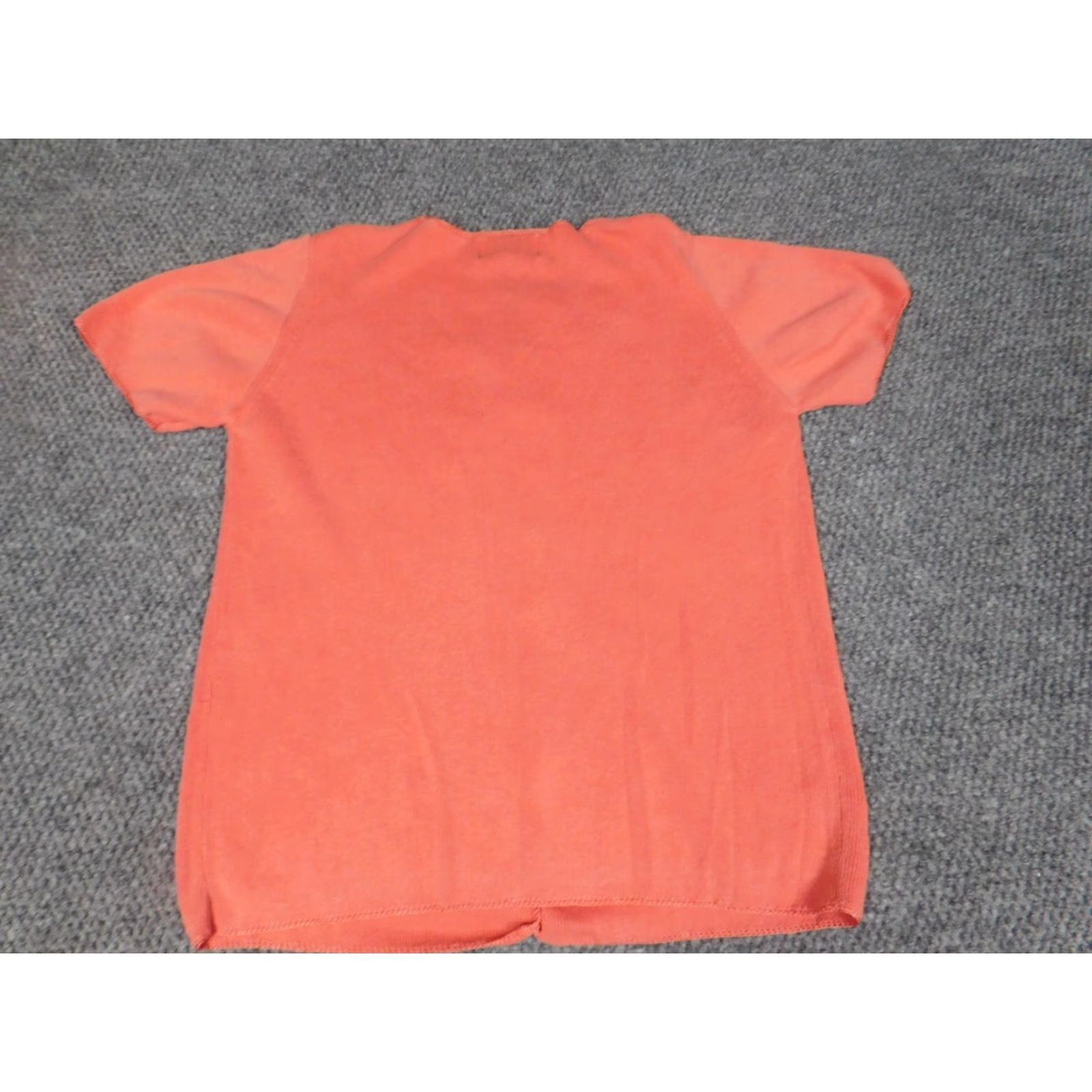 Vintage Jenny Womens Sweater Small Pink pullover stretch Crew Neck Short Sleeve Bell Sleeve Knit Zip Regular Size S Cotton Ramie Size S / US 4 / IT 40 - 7 Thumbnail