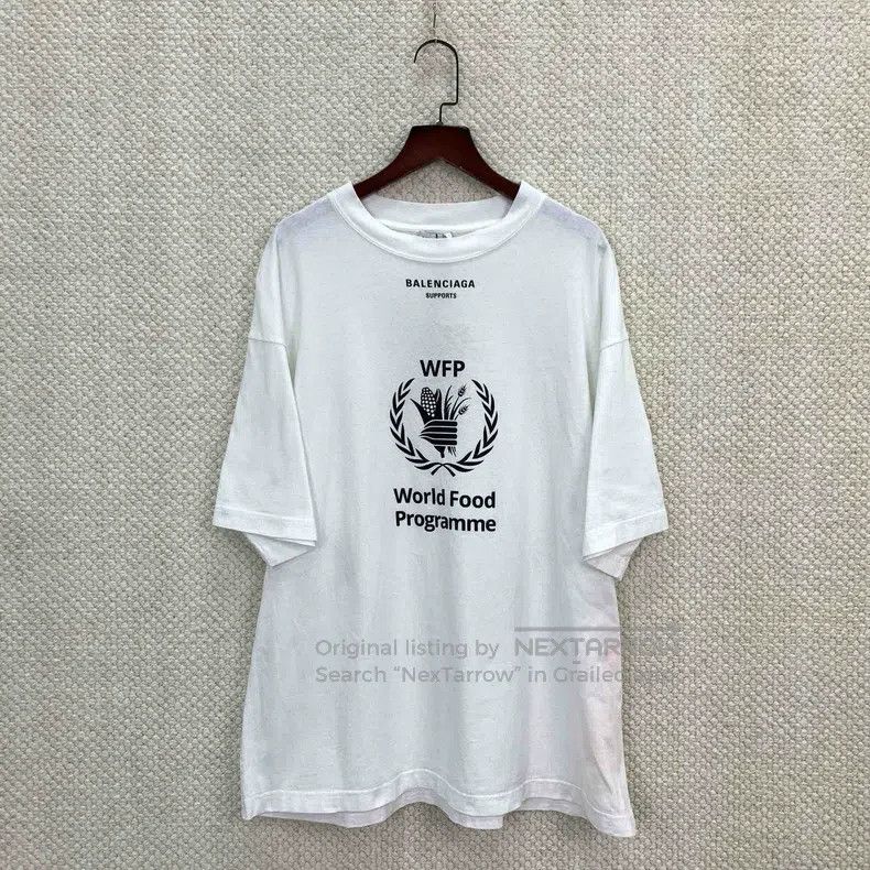 Balenciaga WFP Charity Food Program White Short Sleeve T-S