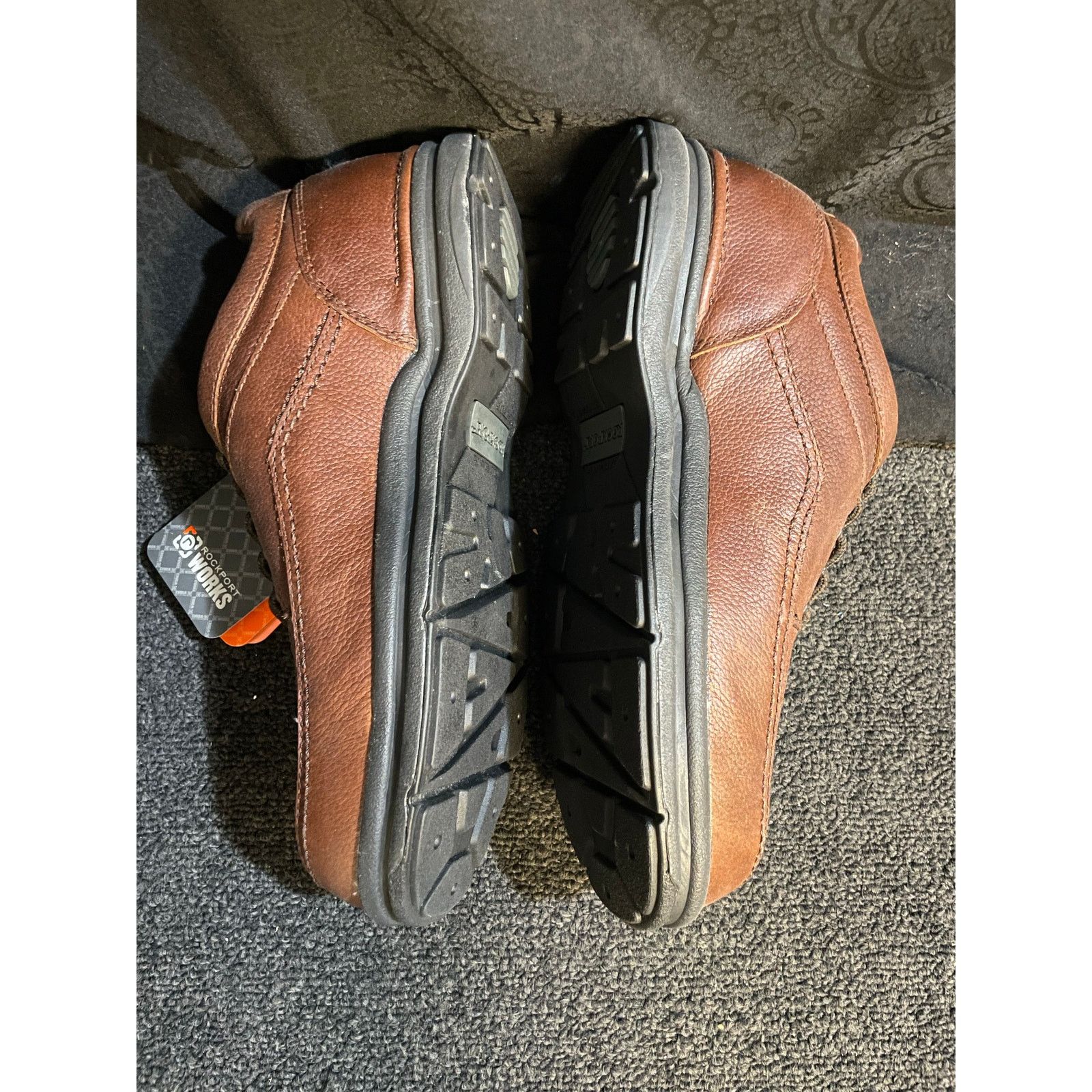 Rockport Rockport Works Men’s Brown Leather Steel Toe Casual Oxford Size US 12 / EU 45 - 5 Thumbnail