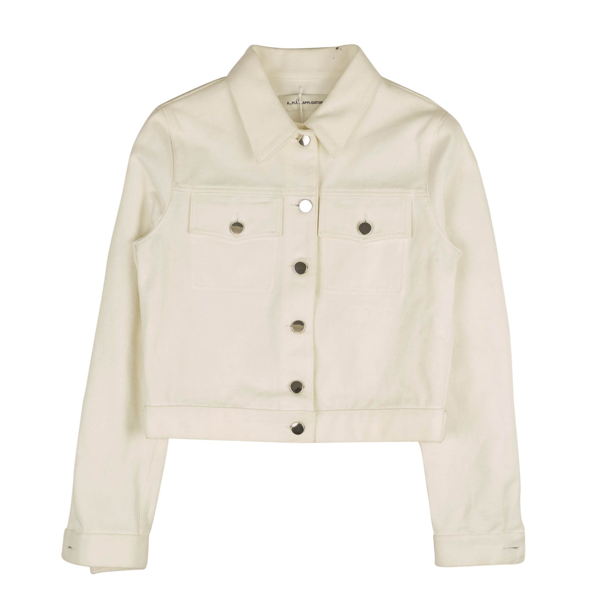 image of A P C NWT A_Plan_Application White Caban Denim Jacket Size S $805, Women's