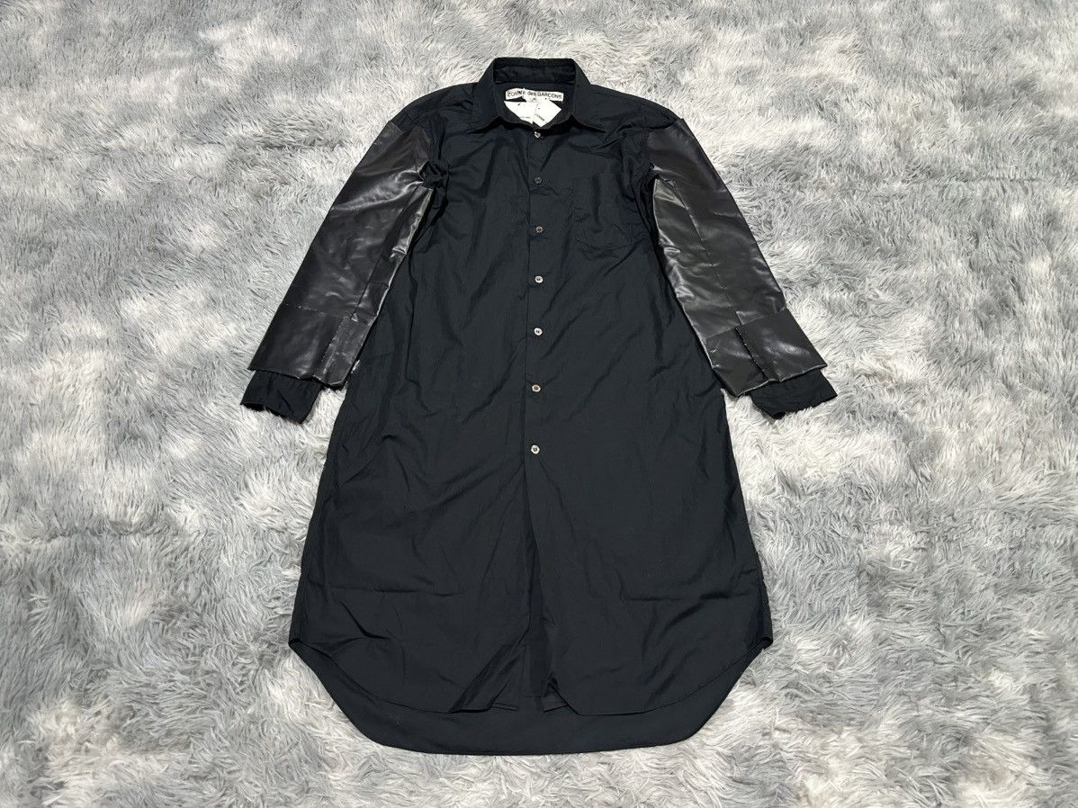 Comme des Garcons 🔥Archived Ss10 Comme Des Garcons Long Shirt PVC Sleeve Size US XS / EU 42 / 0 - 8 Thumbnail