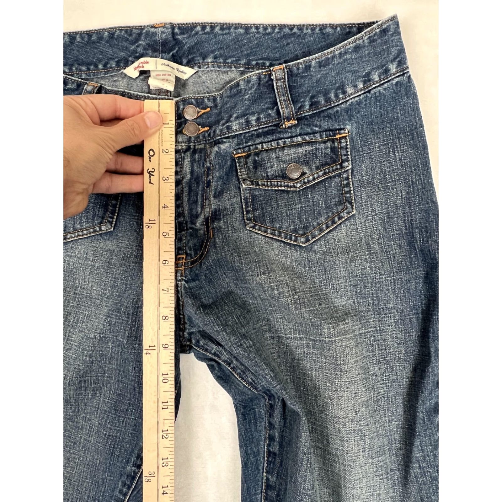 Abercrombie & Fitch VINTAGE Abercrombie & Fitch Bootcut Jeans Womens 10 Blue Medium Wash Denim Y2K Size 32" / US 10 / IT 46 - 4 Thumbnail