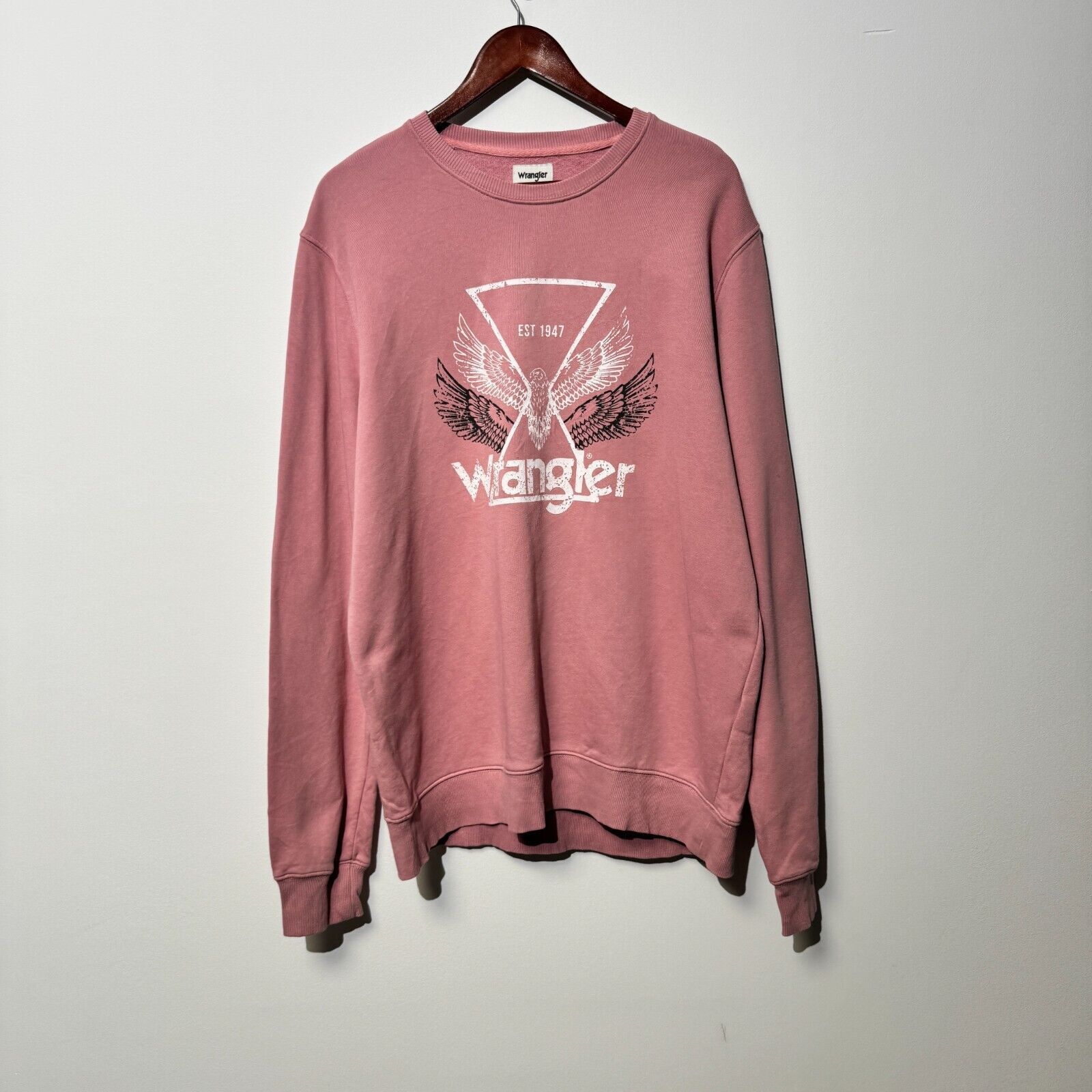 Wrangler Vintage Wrangler Unisex Pink Cotton Crewneck Size XL Faded Size US XL / EU 56 / 4 - 1 Thumbnail