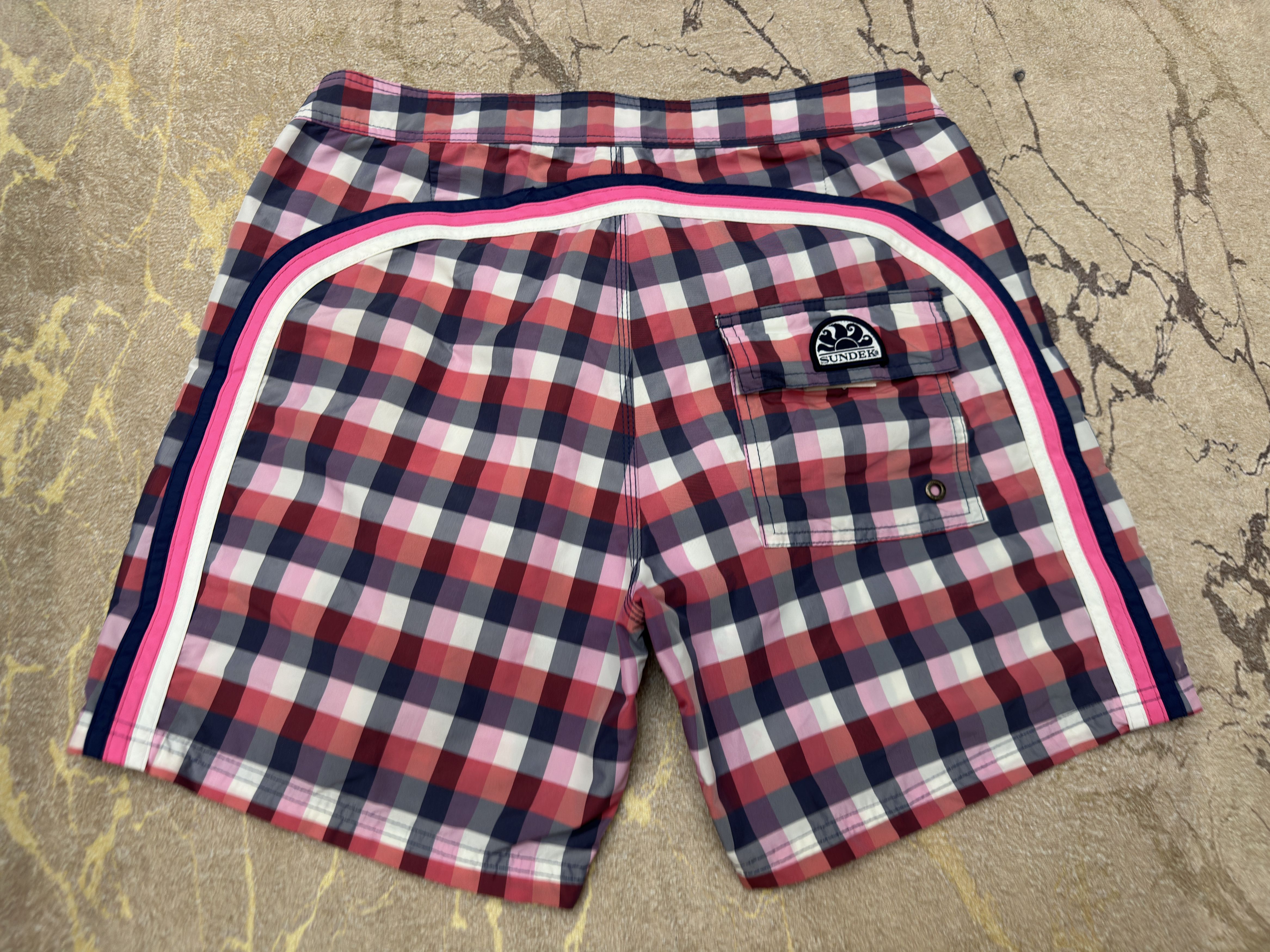 Sundek Tartan Check Sundek 31 Long Beach Swim Trunks Bath Size 31 S Size US 31 - 1 Thumbnail