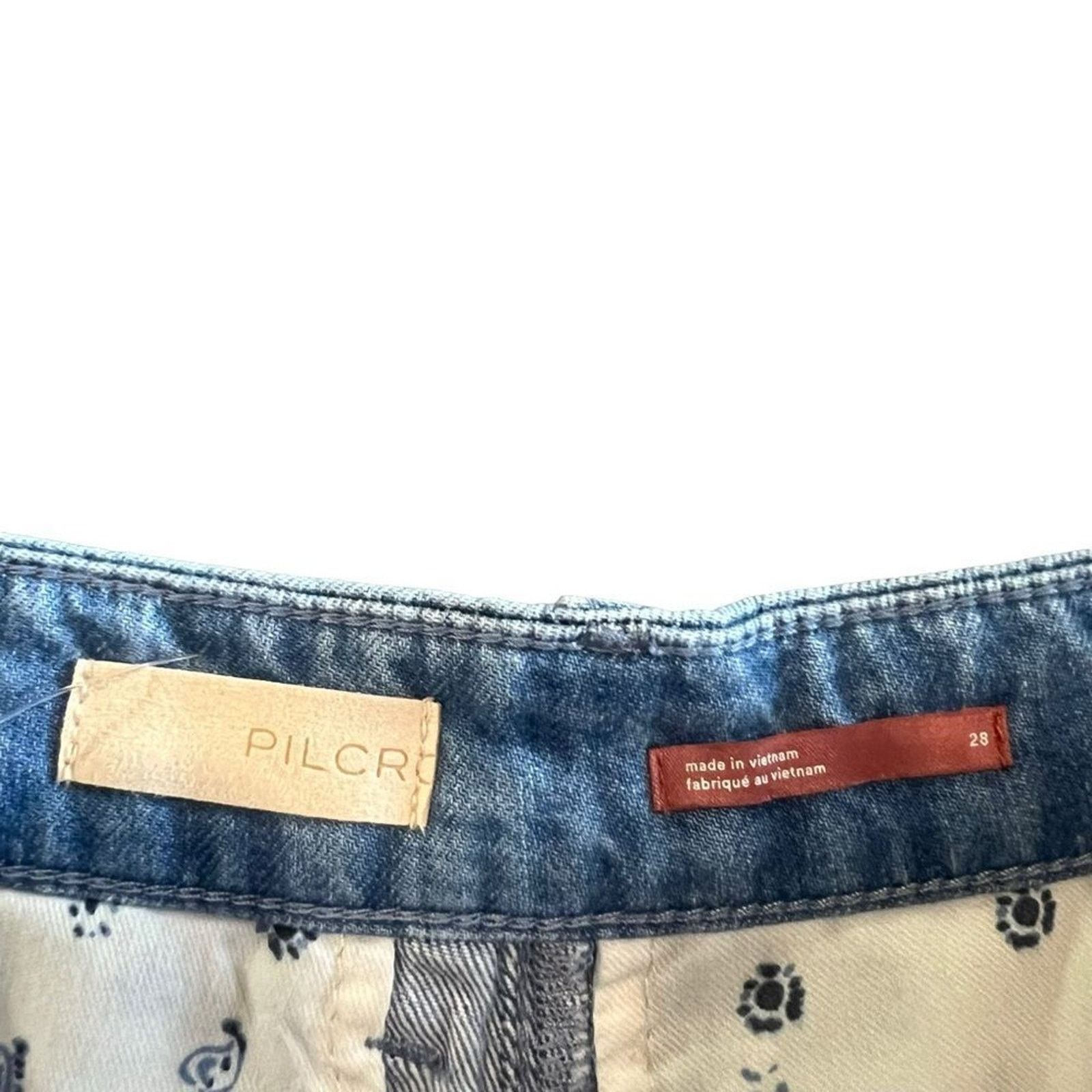 Anthropologie Pilcro Denim Shorts Womens Size 28 Blue Medium Wash Frayed Size 28" / US 6 / IT 42 - 3 Thumbnail