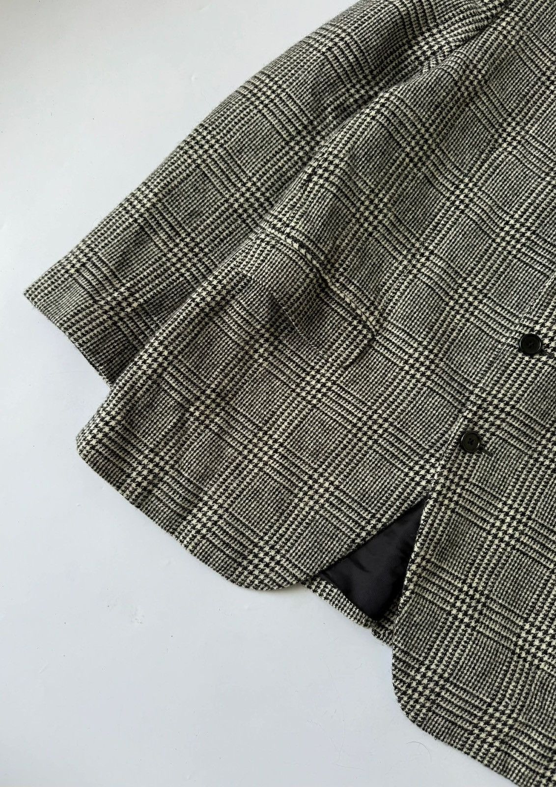 Celine Celine Hedi Slimane F/W20 Checkered Wool Blazer Size XXL / US 16-18 / IT 52-54 - 4 Thumbnail