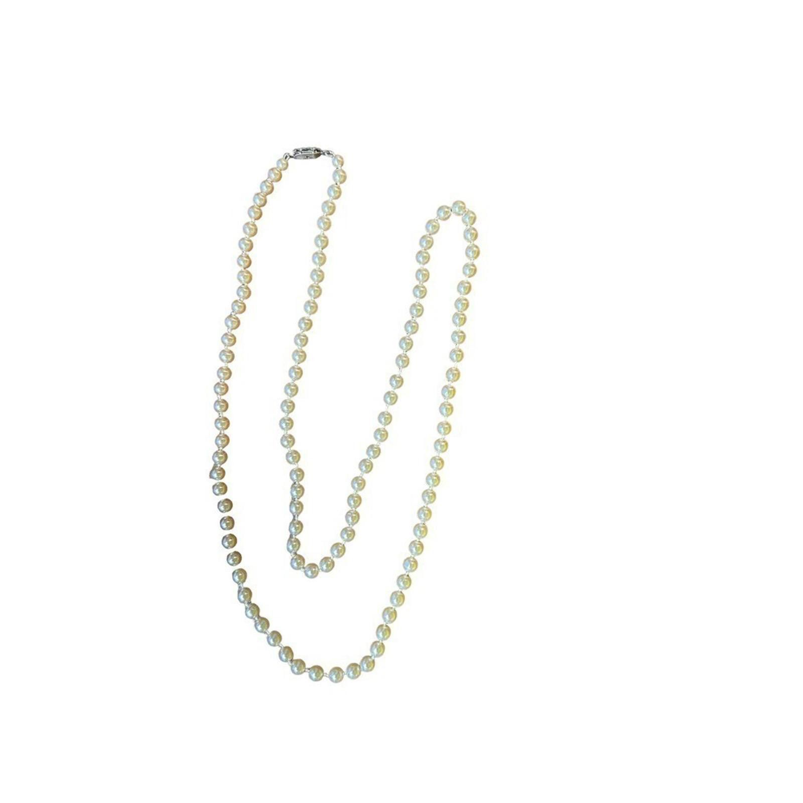 Vintage Vintage String of Imitation Pearls Size ONE SIZE - 6 Thumbnail