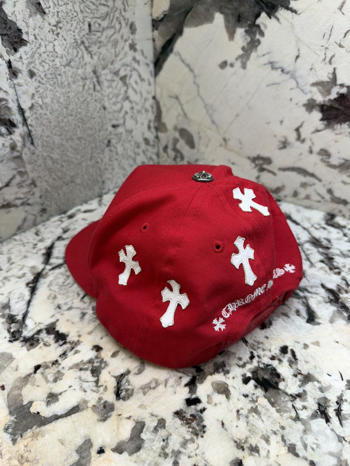 Chrome Hearts Chrome Hearts Cross Patch Hat Red White Baseball Cap Size ONE SIZE - 6 Thumbnail